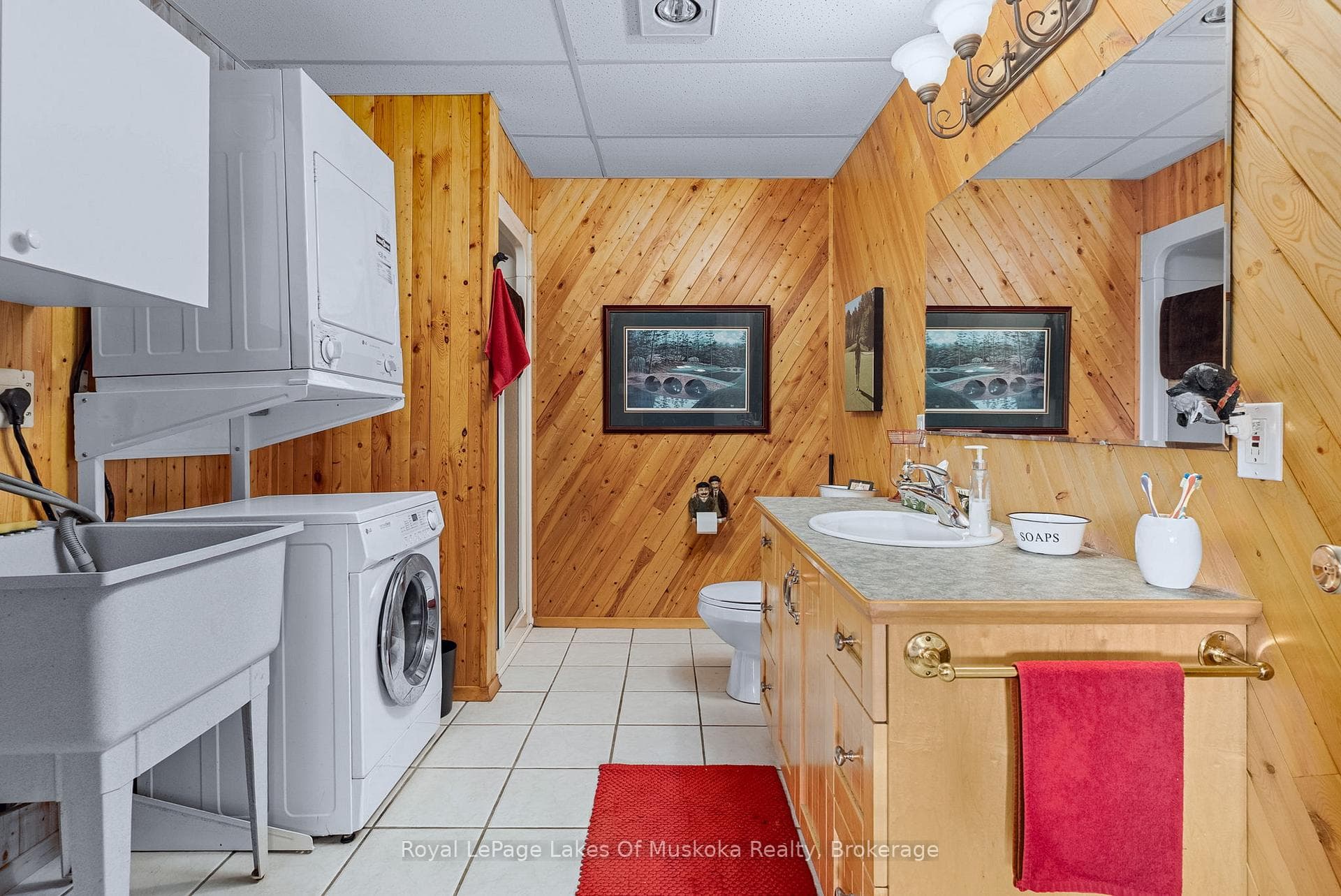 Lower Level Full Bathroom with Laundry