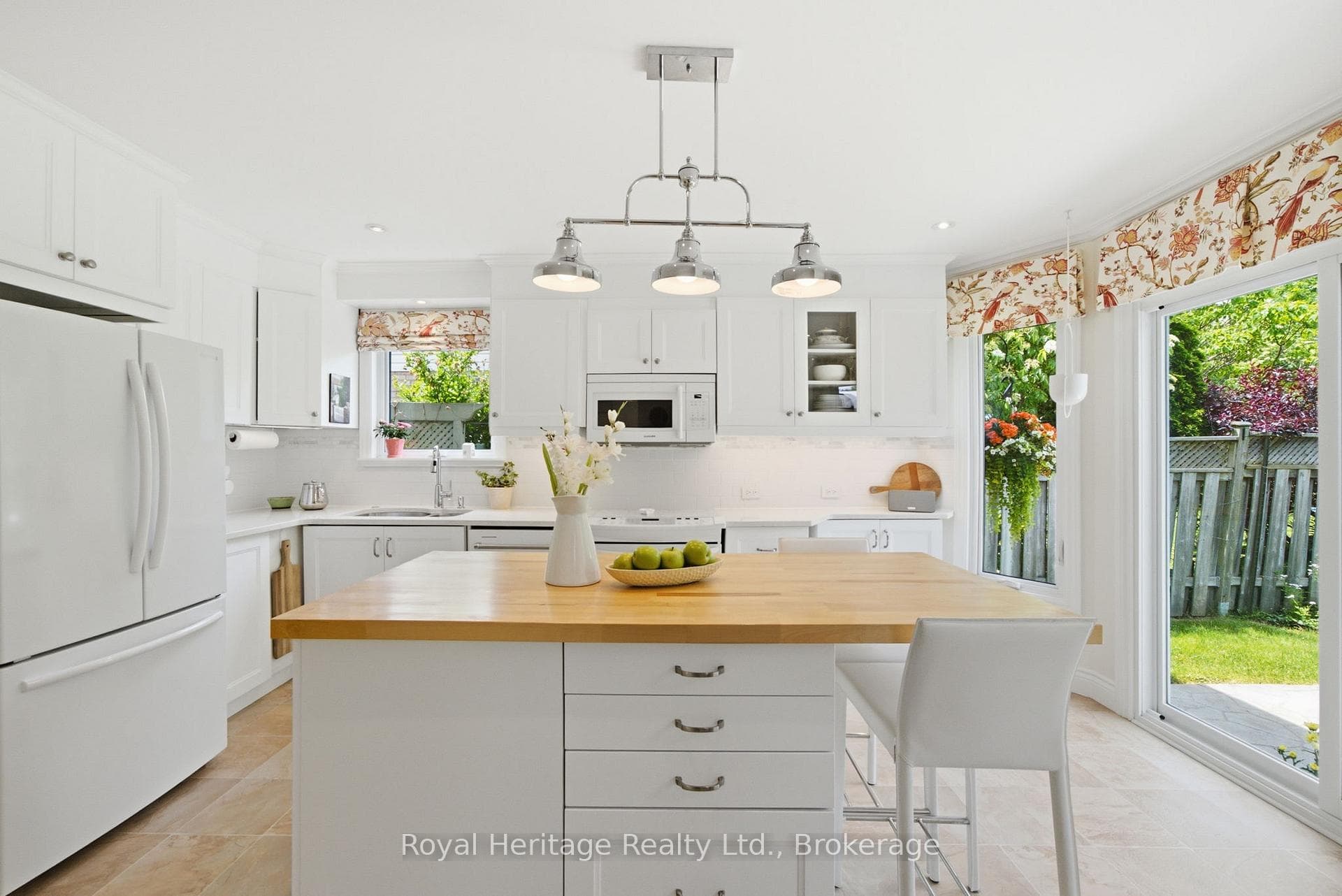Butcher block island top & Cambria Quartz
