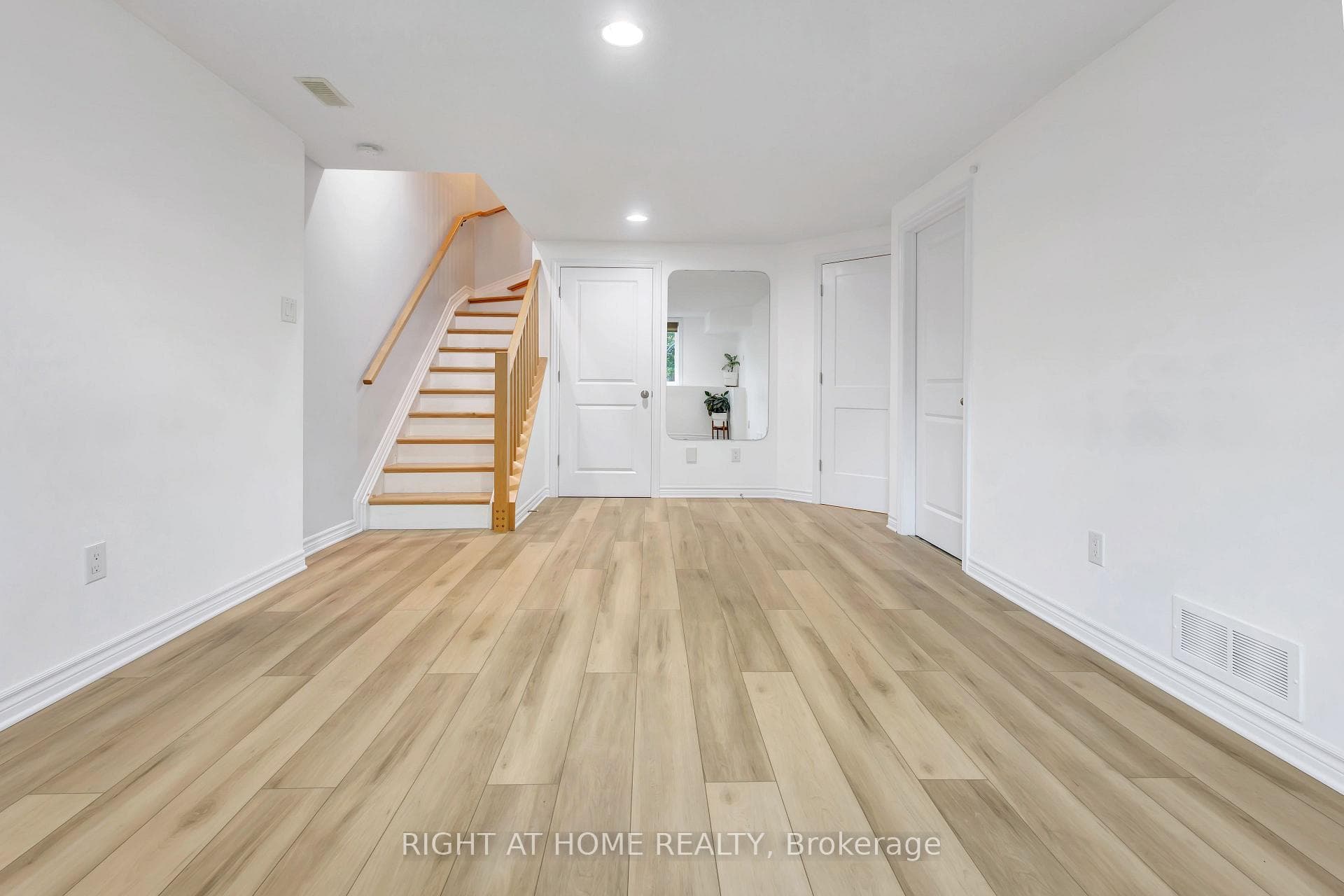 Hardwood Stairs and Basement