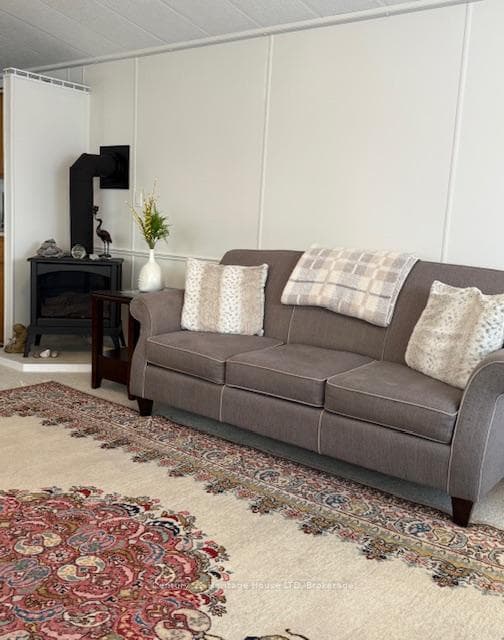 cozy gas fireplace in living room