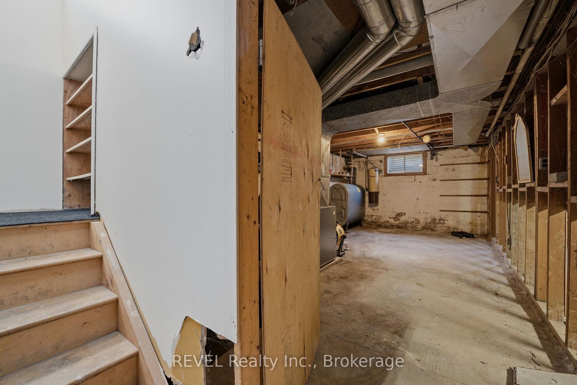 unfinished basement