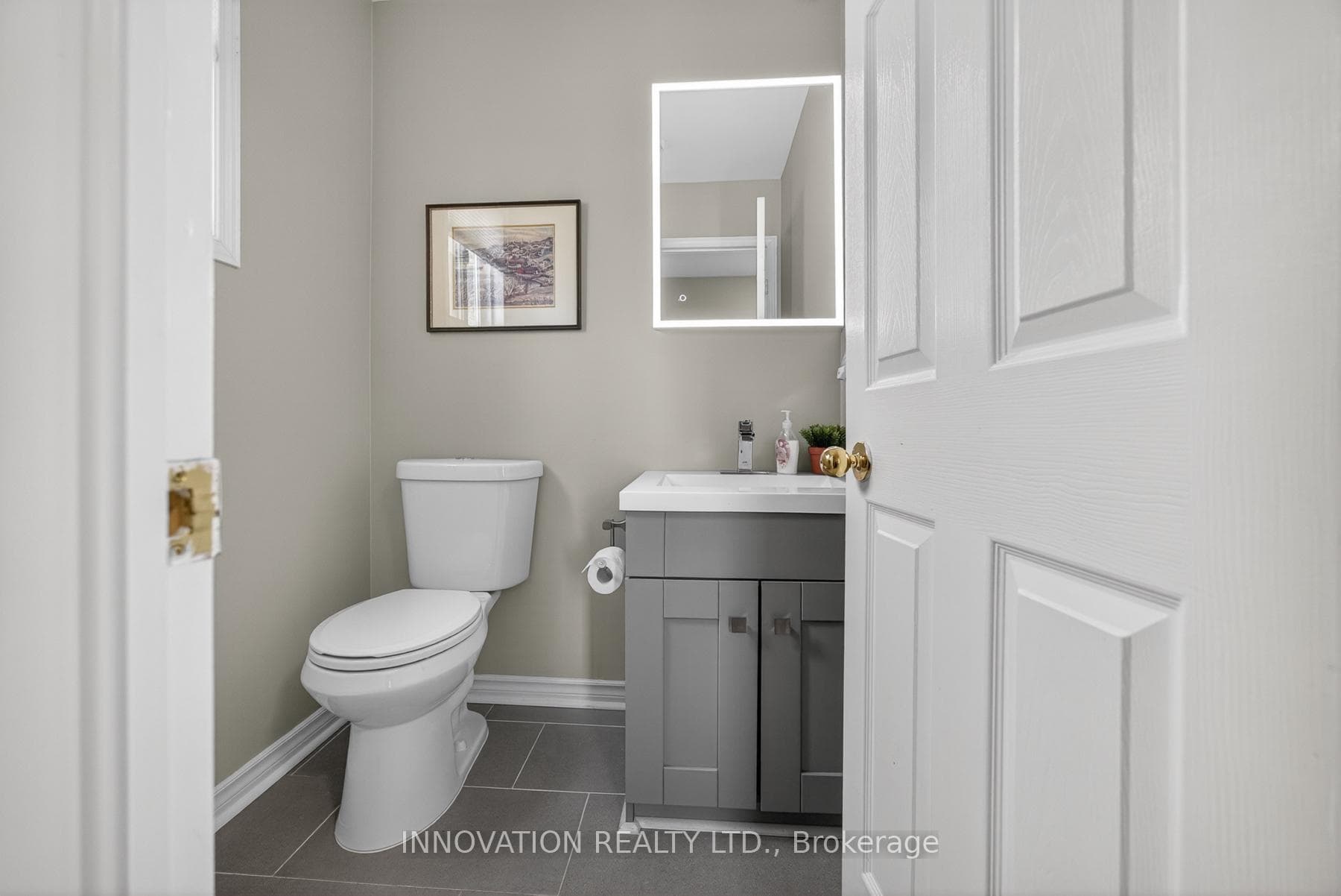 Renovated powder room