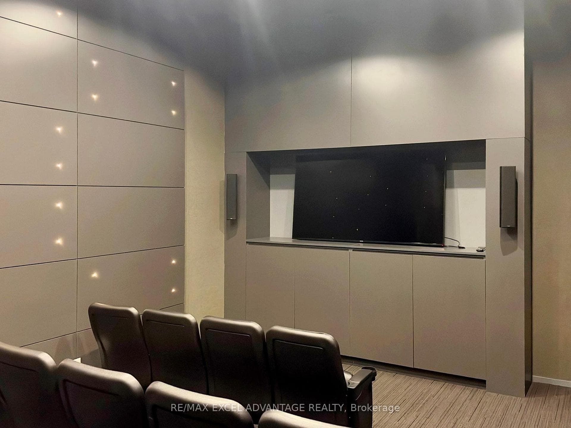 Private screening room for movie nights.