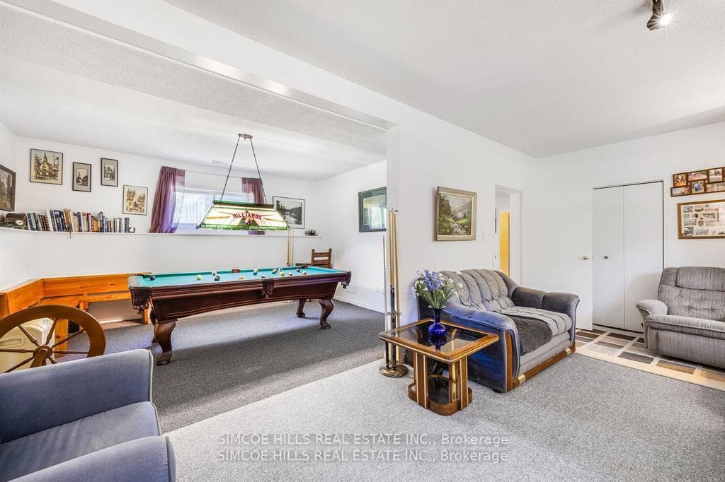 family room with bright windows