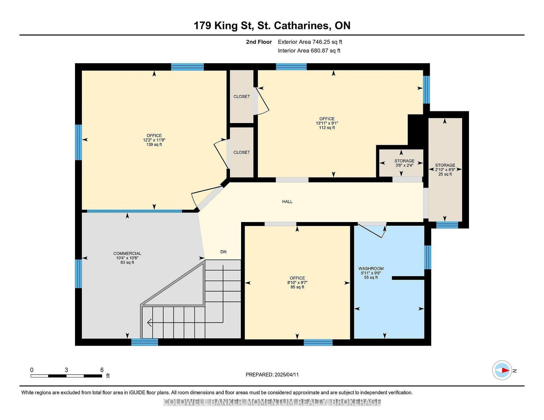 FLOOR PLAN OF UPPER LEVEL FOR LEASE