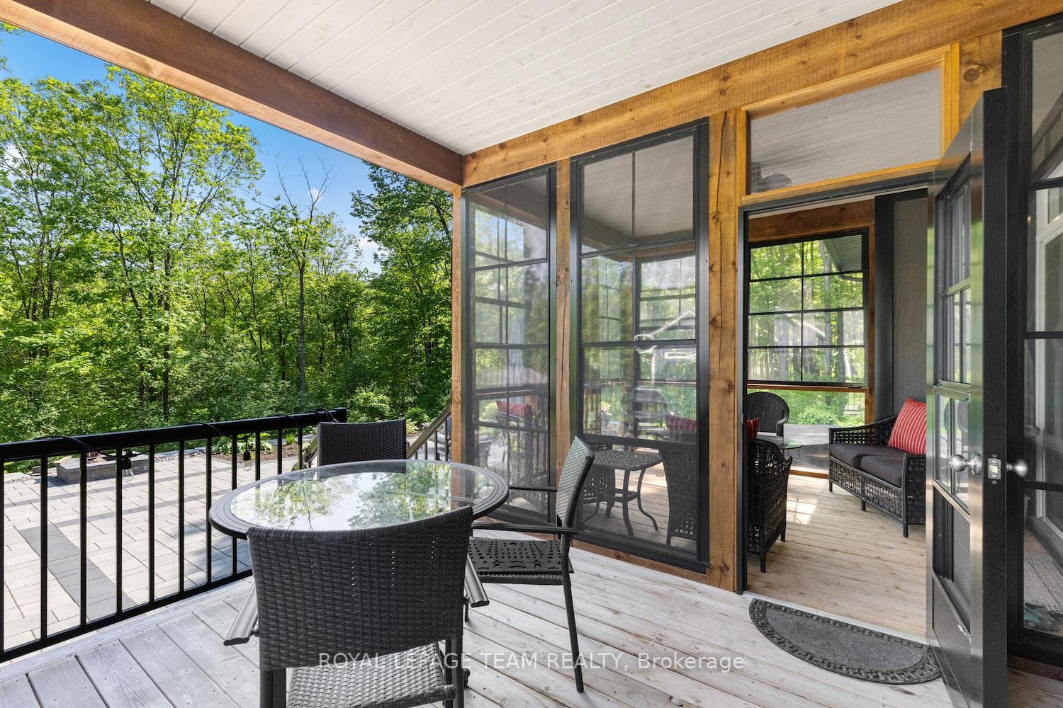 Porch with a gas BBQ line