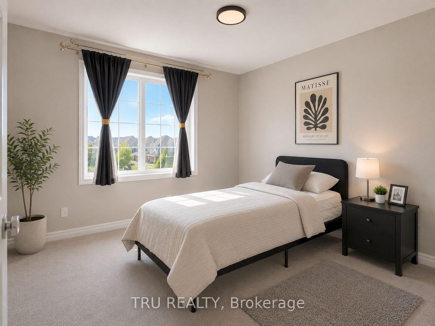 Bedroom #3. Virtually staged with AI.