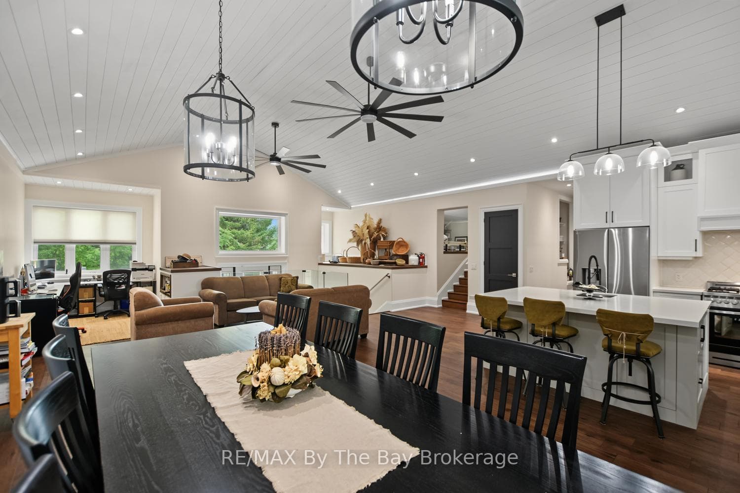 Dining Area Over Looking Kitchen and Living Room
