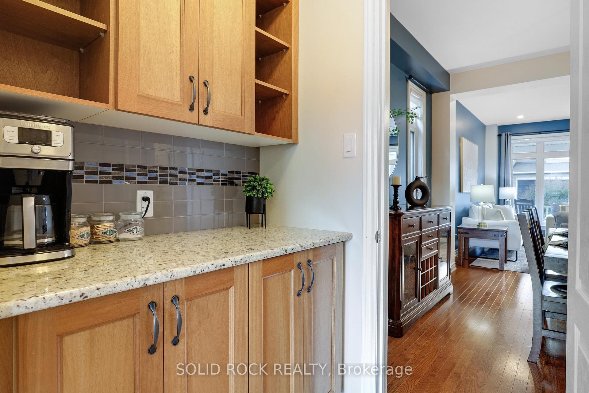 Butler's pantry leads to dining rm-entertain!
