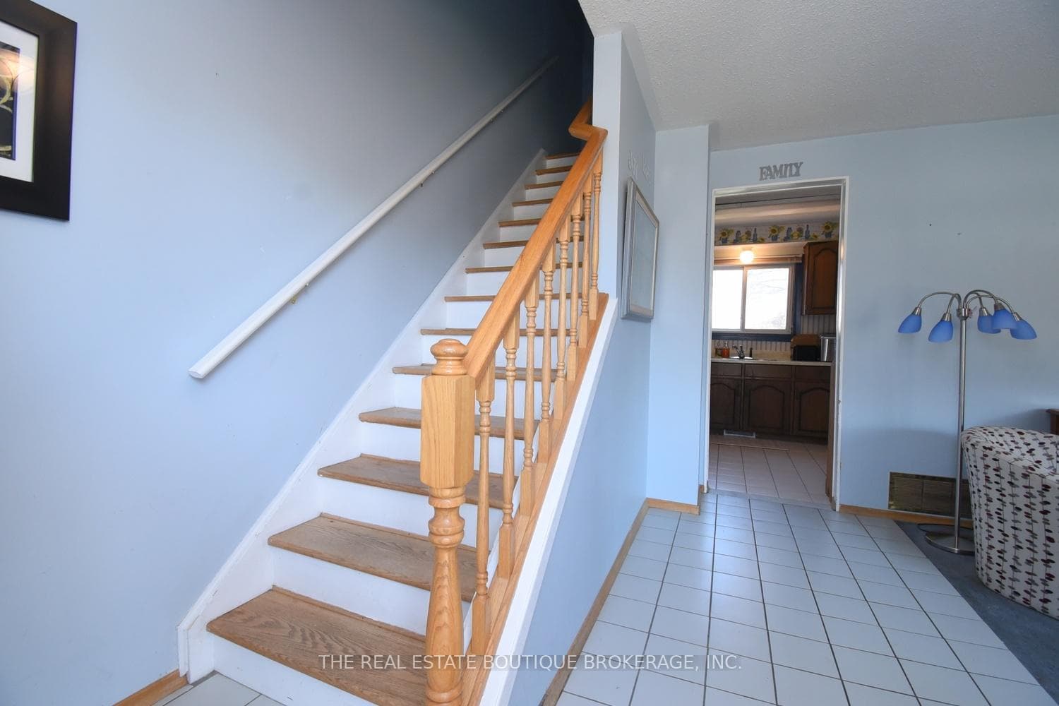 Beautiful hardwood Stairway off the foyer