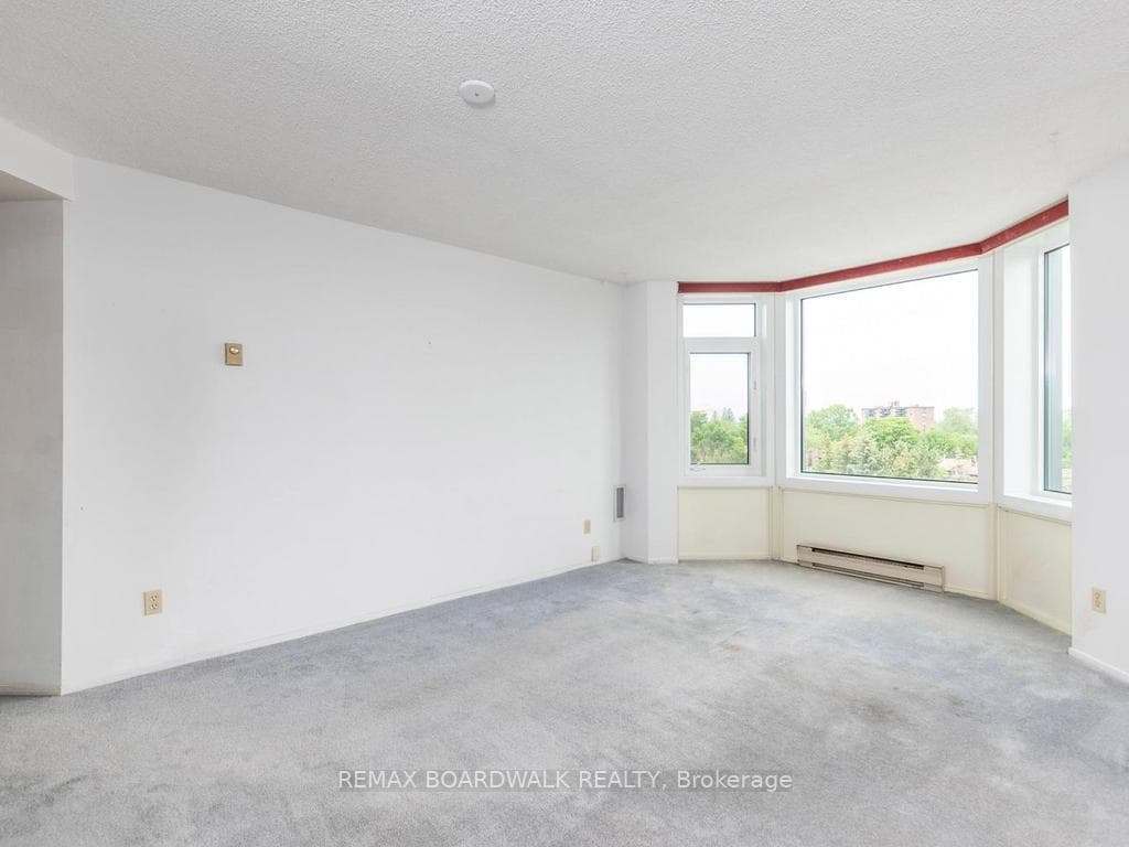 Living Room with bright bay window