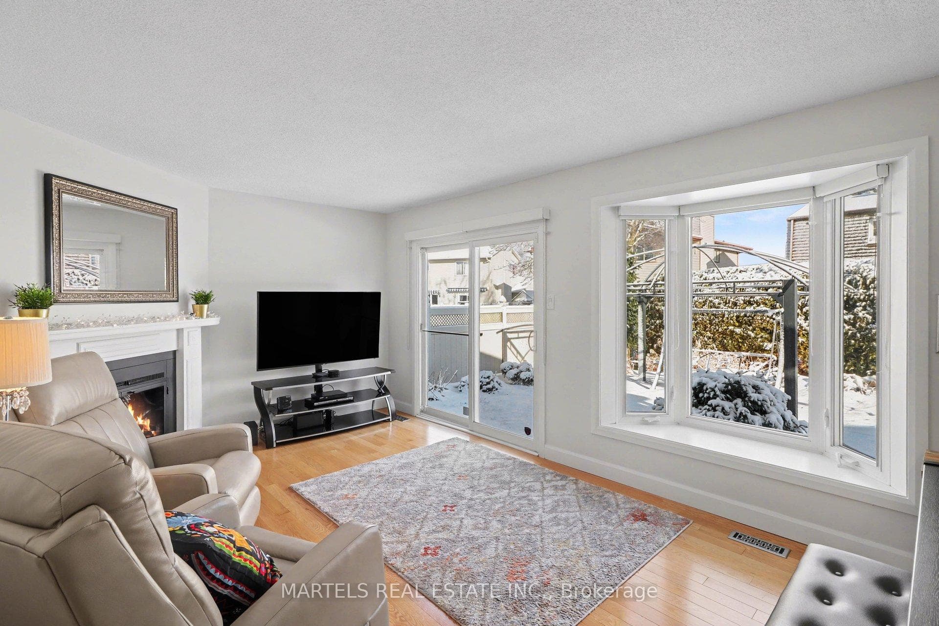 New gas fireplace with classy surround