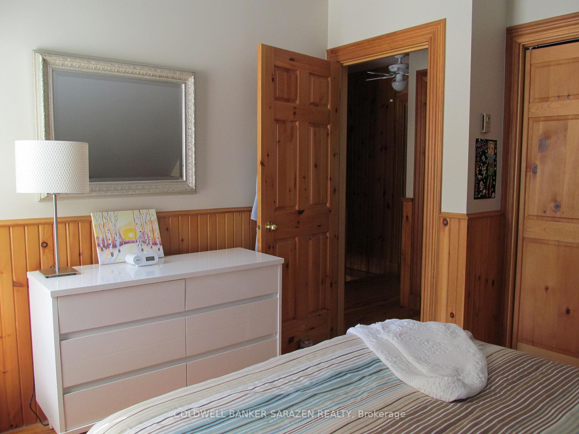 Primary bedroom with double closets