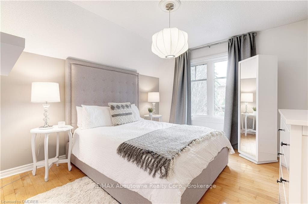 Bedroom with closet organizer