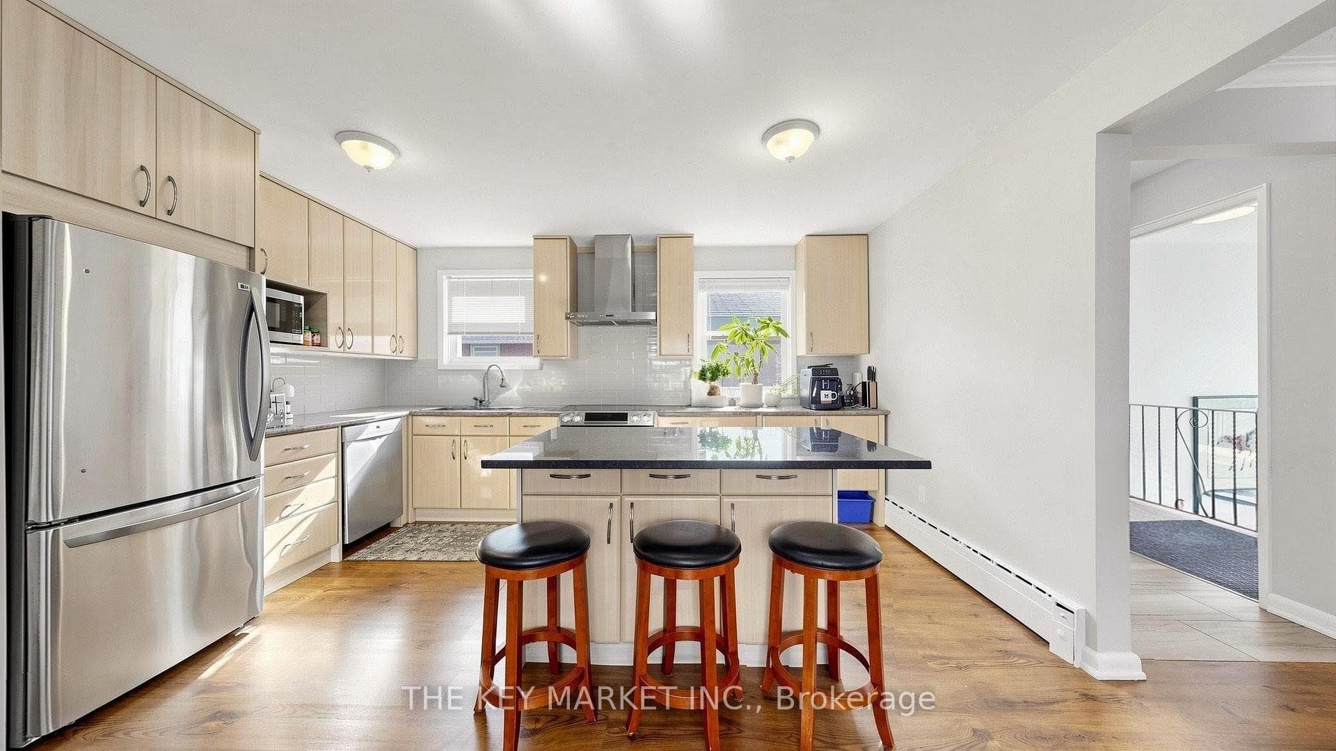 Renovated kitchen with breakfast bar