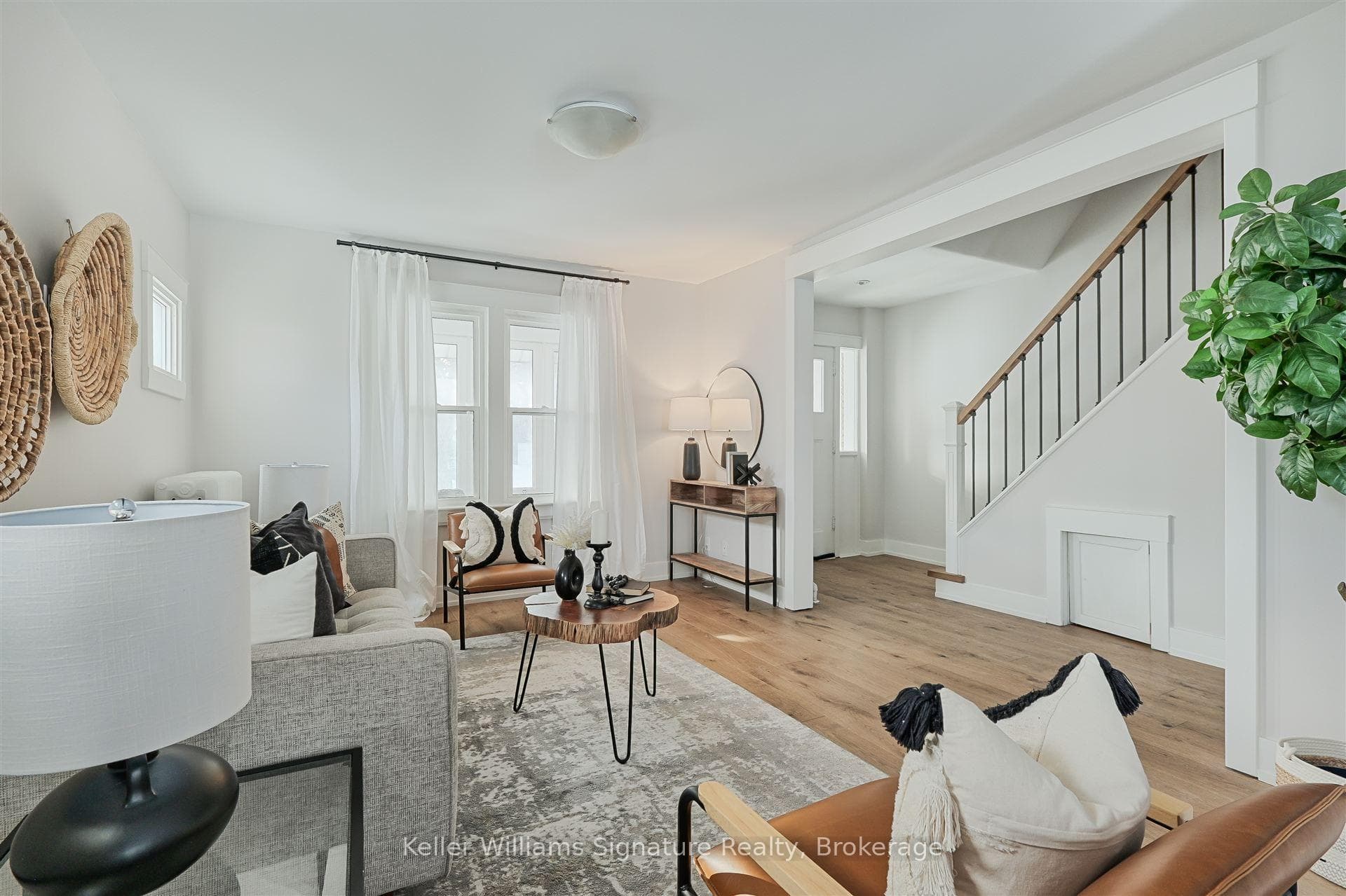 entire home is bright and cheerful open concept