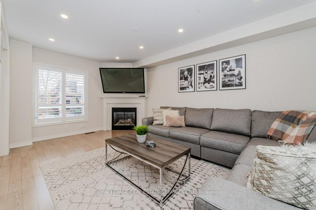 Cozy Living Room with a Gas Fireplace