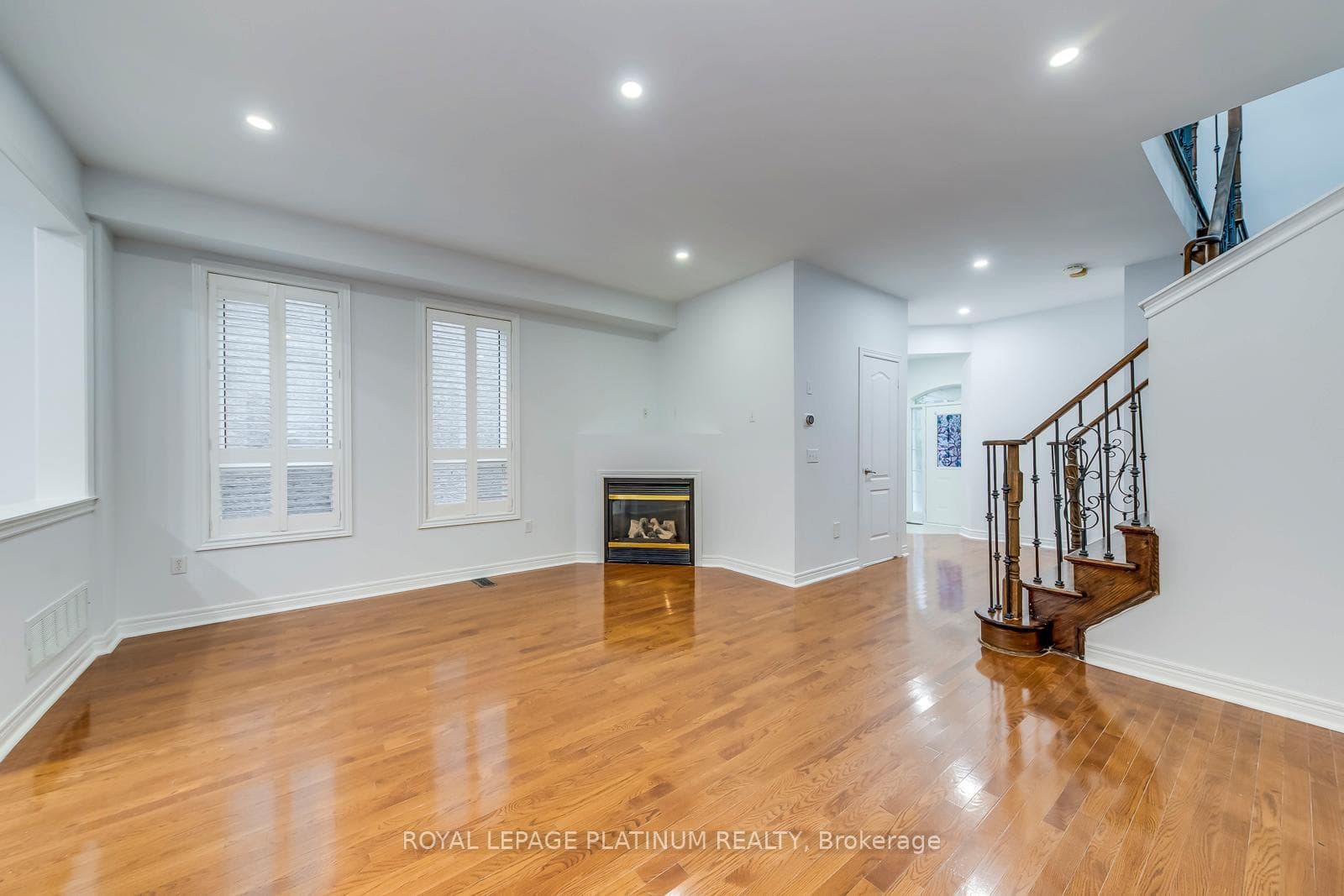 Living and Dining Room with Fireplace