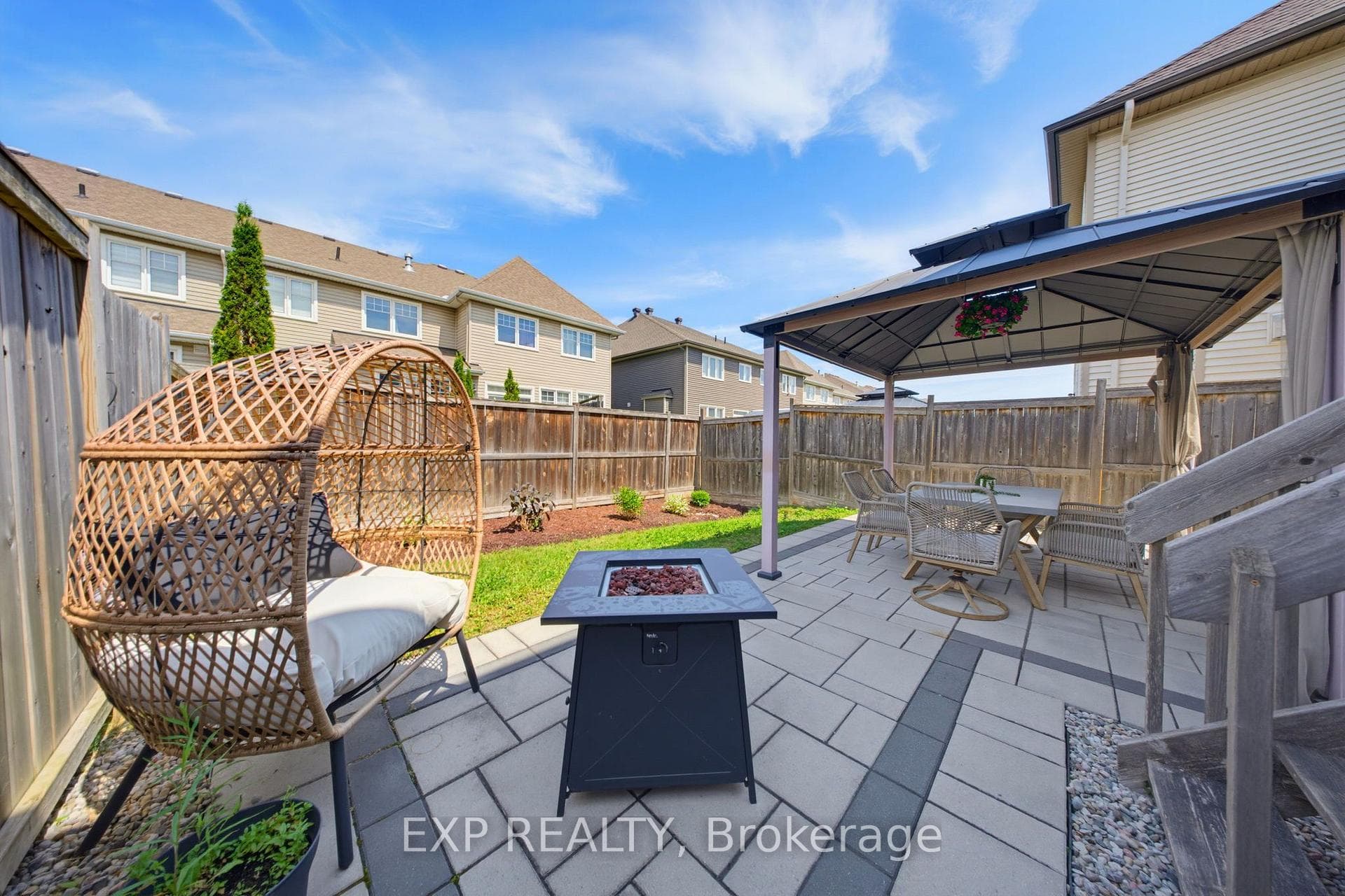 Patio Offering Plenty Of Seating.