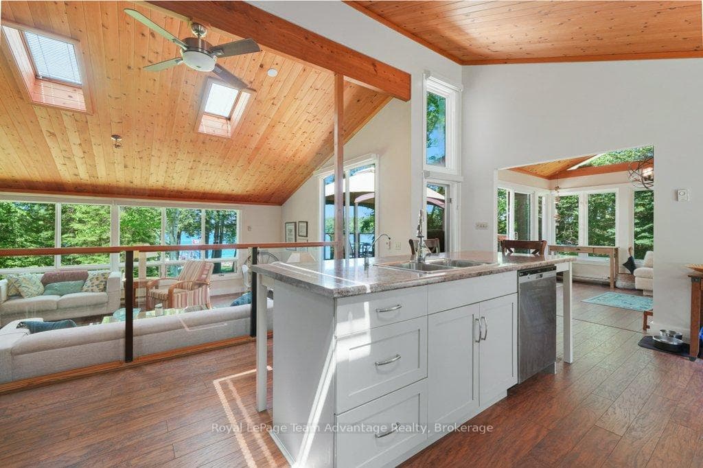 Kitchen with View of Georgian Bay
