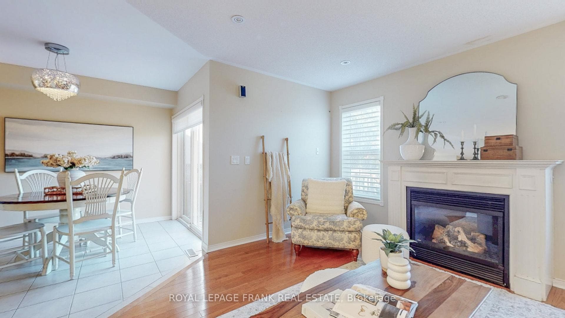 Family Room with Hardwood Floors