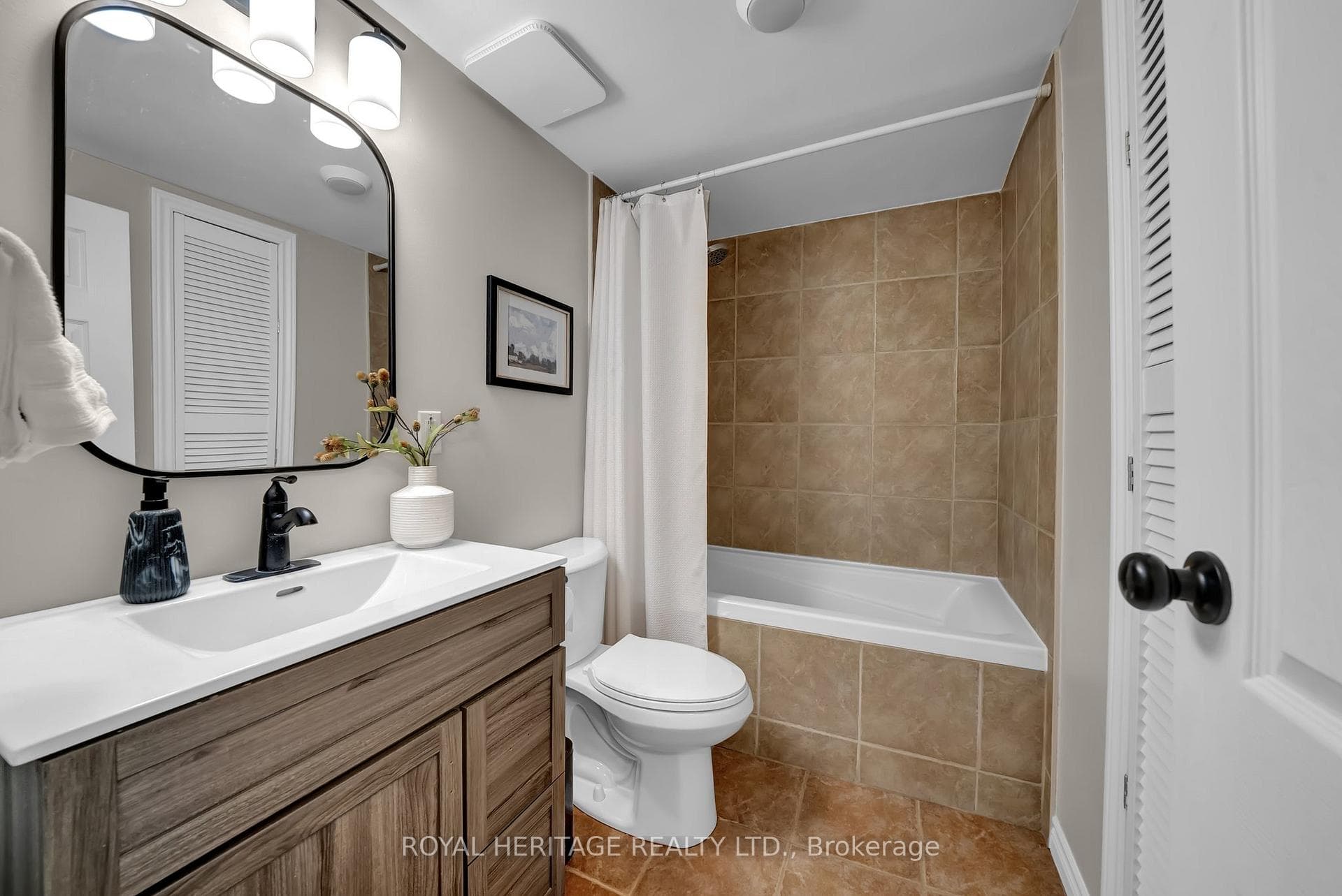 Tiled floor and shower
