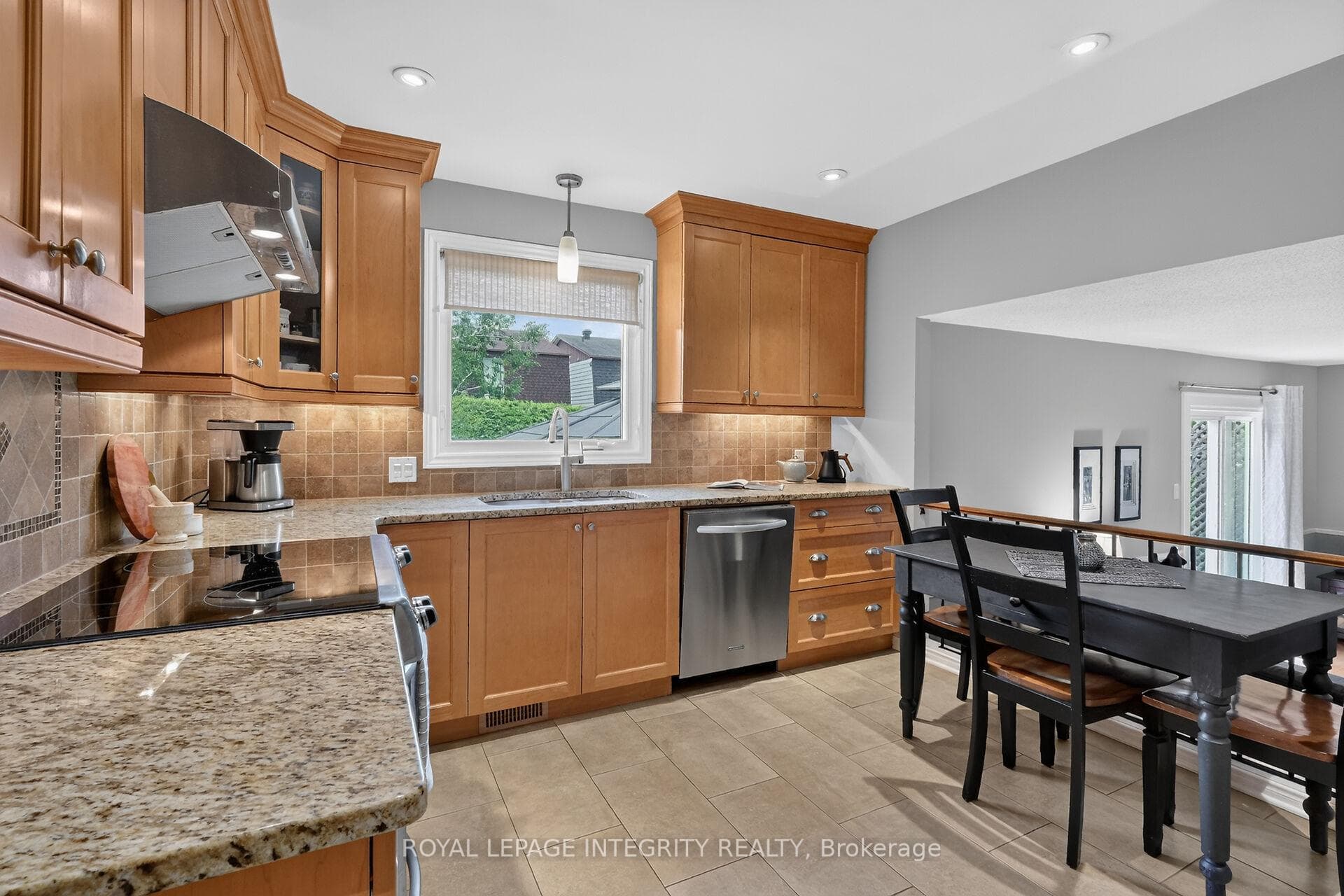 This Oakwood kitchen with Wood cabinetery,