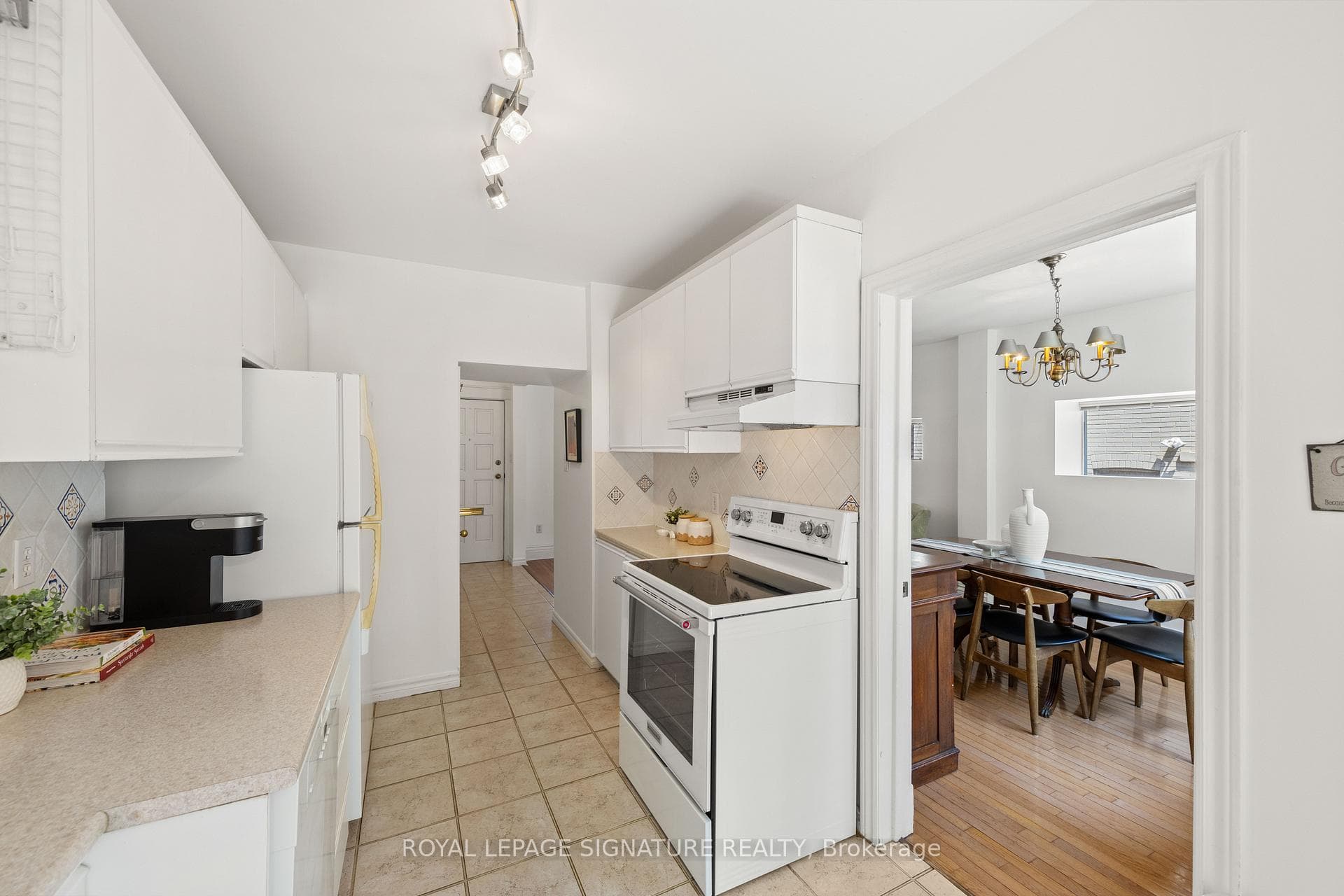 Kitchen open to dining room