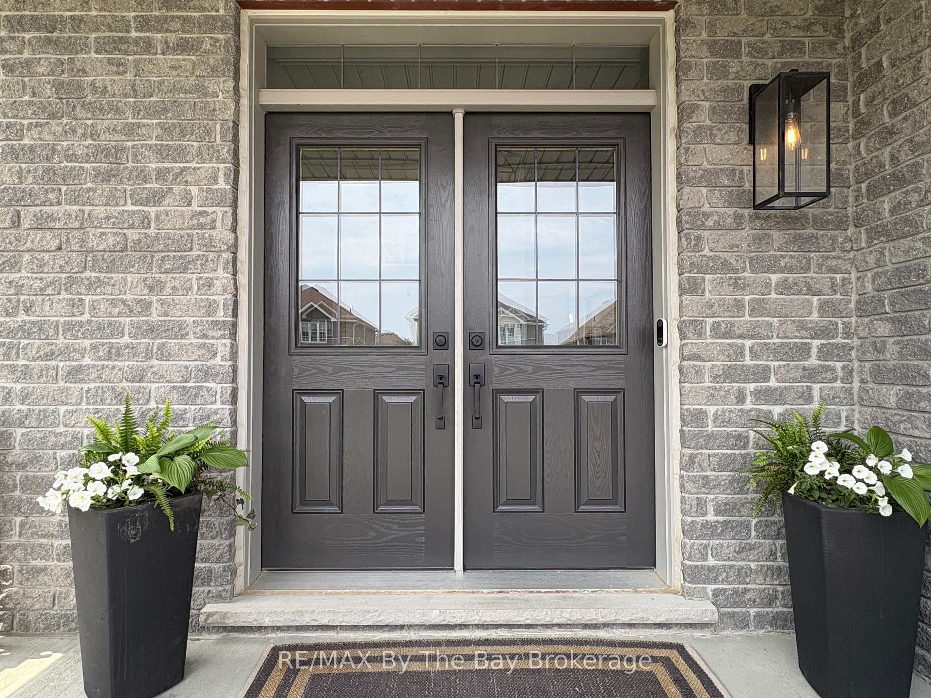 Double door covered entry