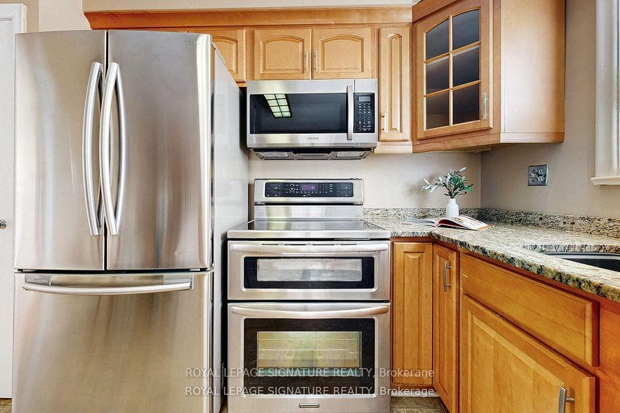 Stainless steel appliances including a dual oven