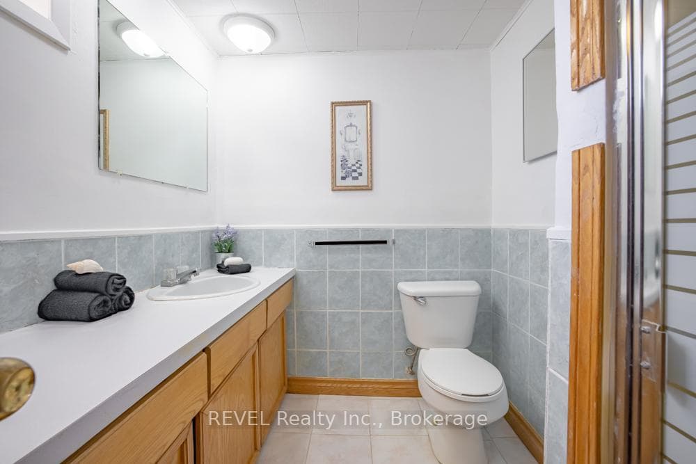 The basement three-piece bathroom.