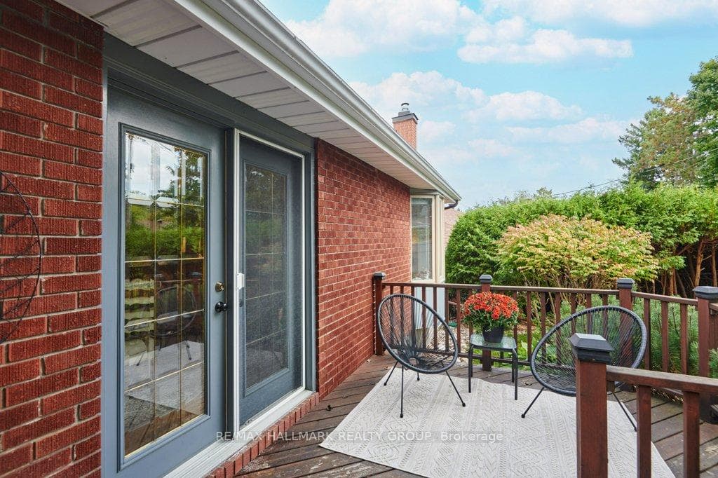 Rear deck and terrace door off dining room