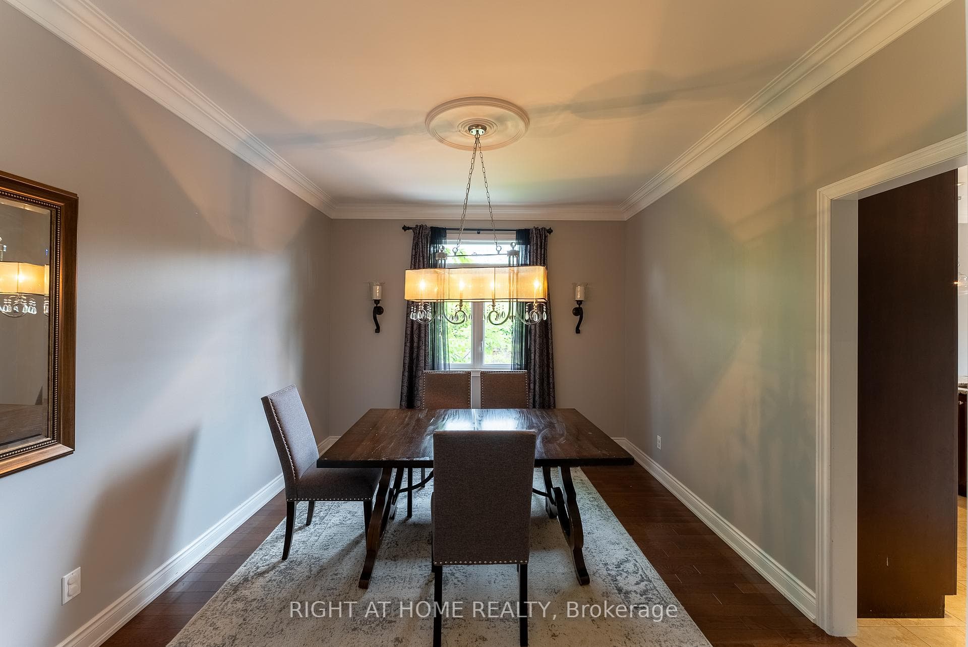 Dining room on a main floor