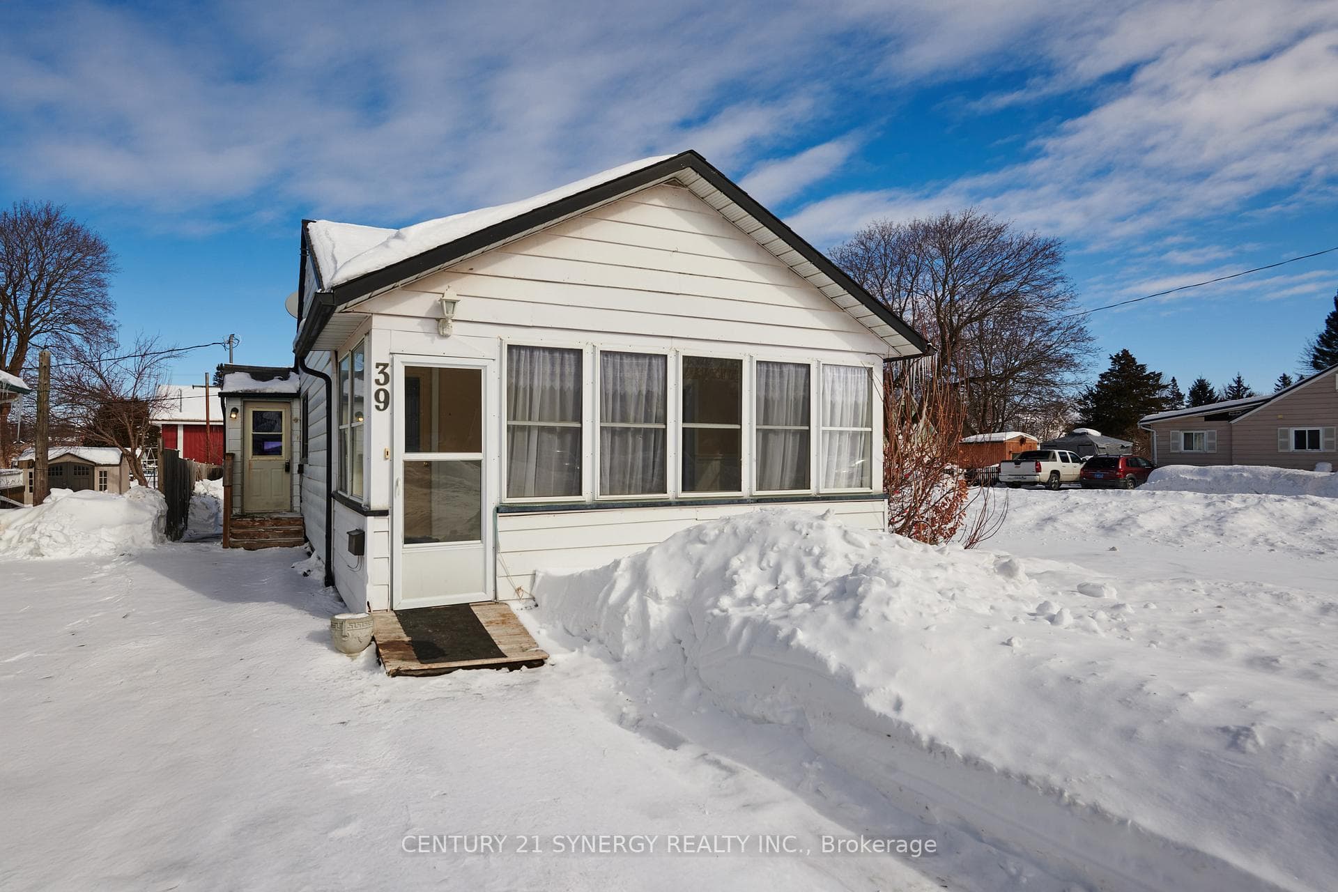 Front and side door entrance.