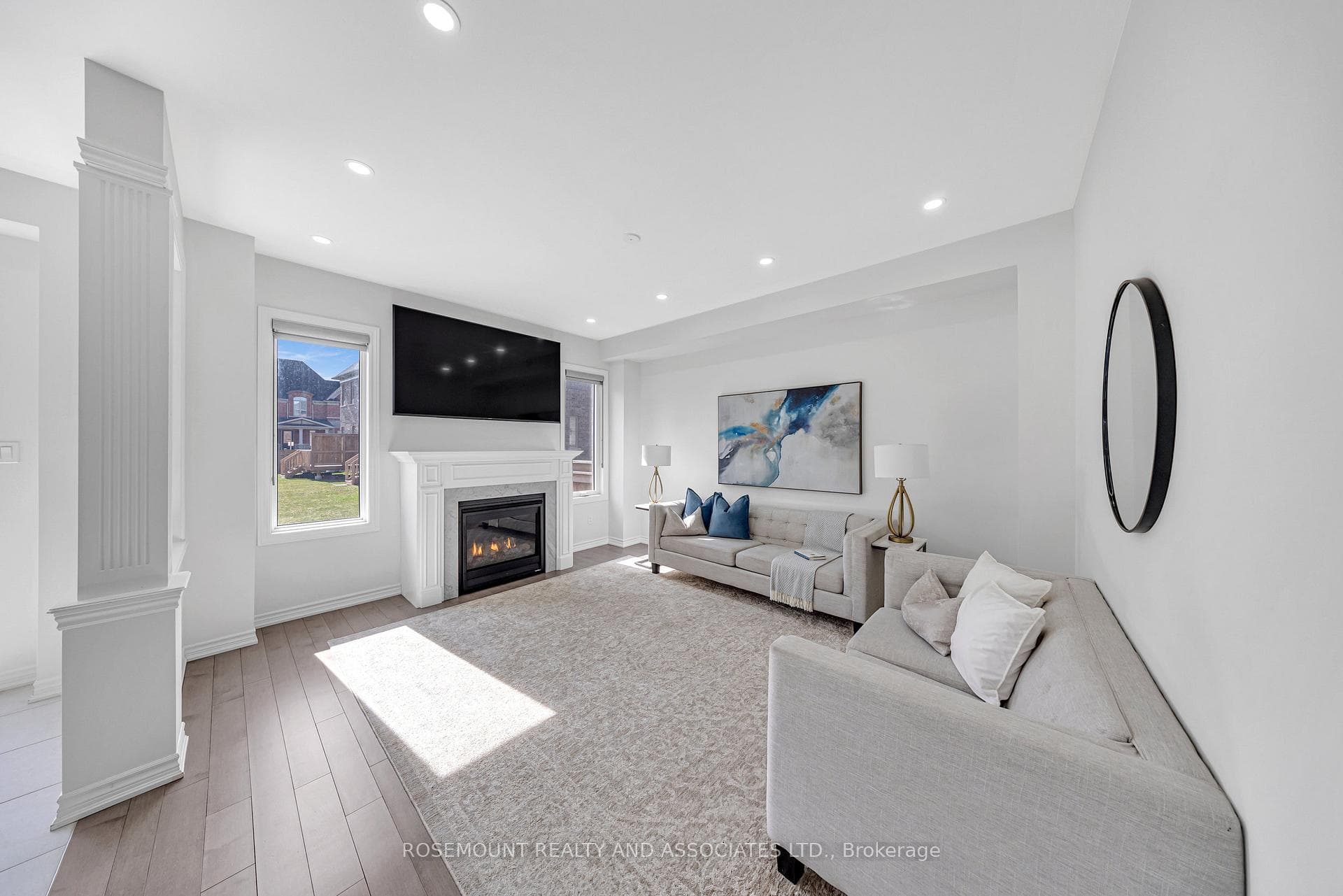 Gas Fire Place and Hardwood Floors