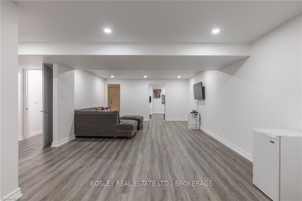 recently finished basement with a huge family room