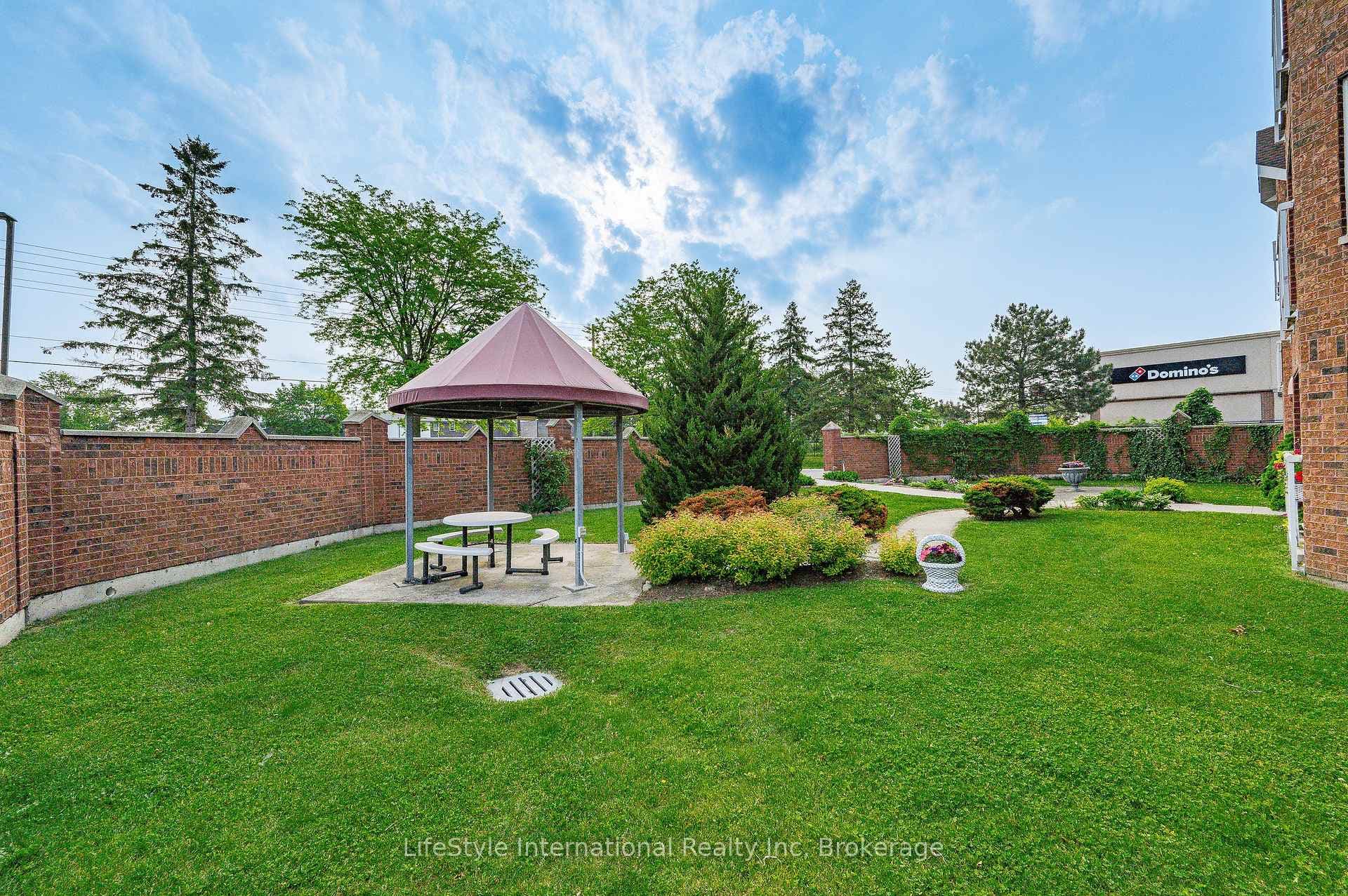 Summertime view of grounds