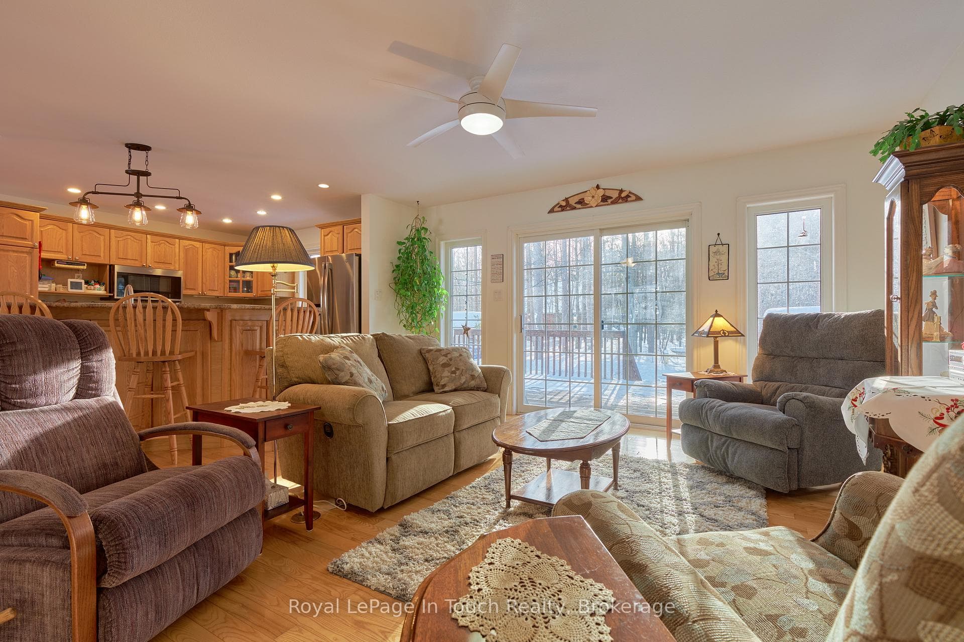 Living room walkout to deck