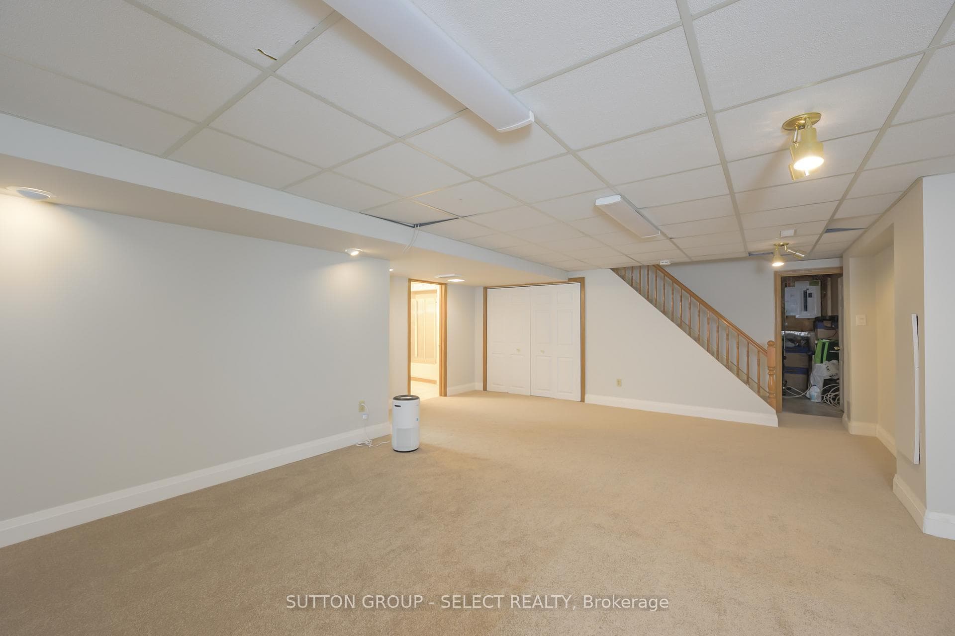 Finished Basement (sink and cabinets in closet)