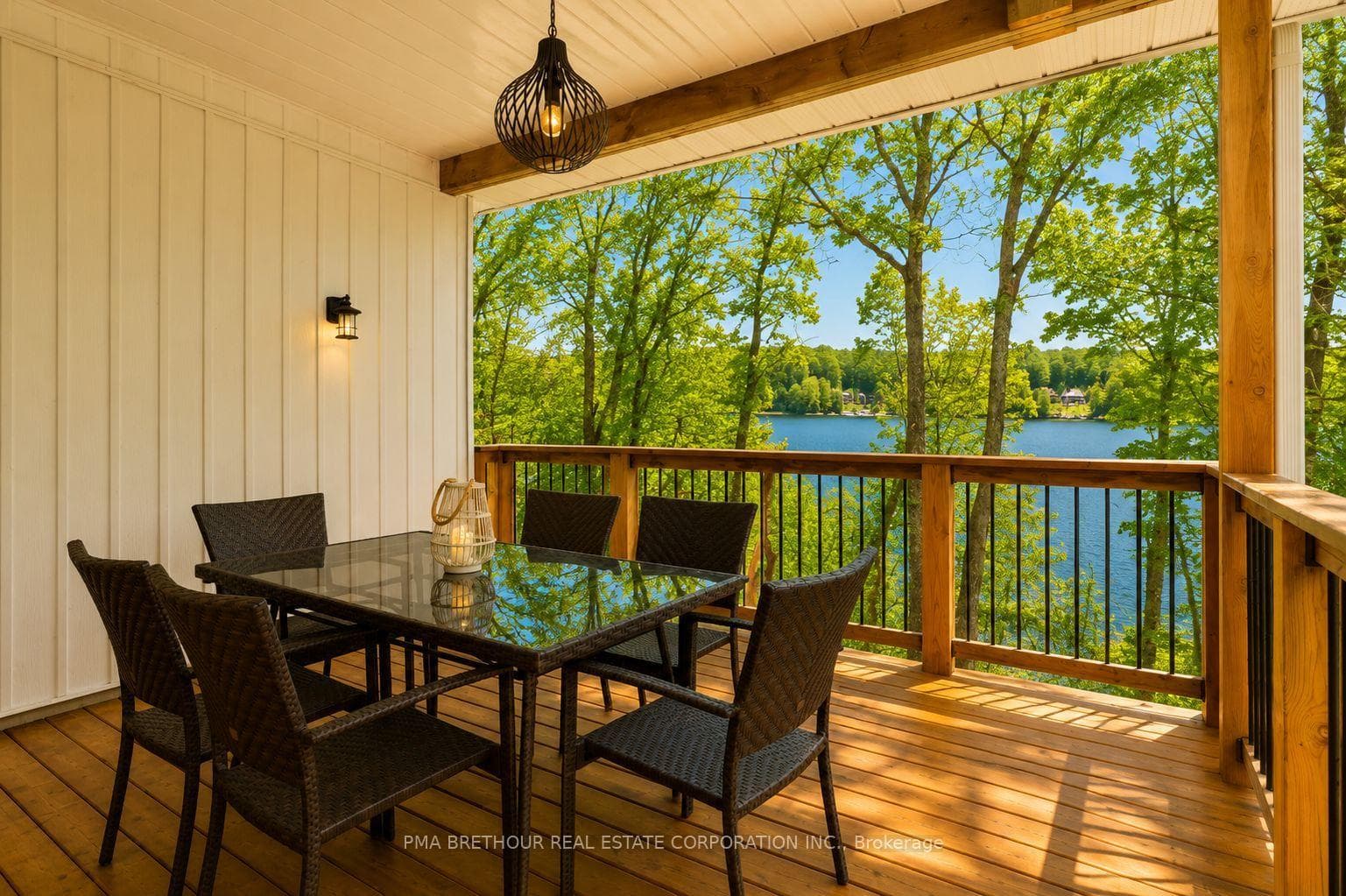 Covered Deck Overlooking the Lake