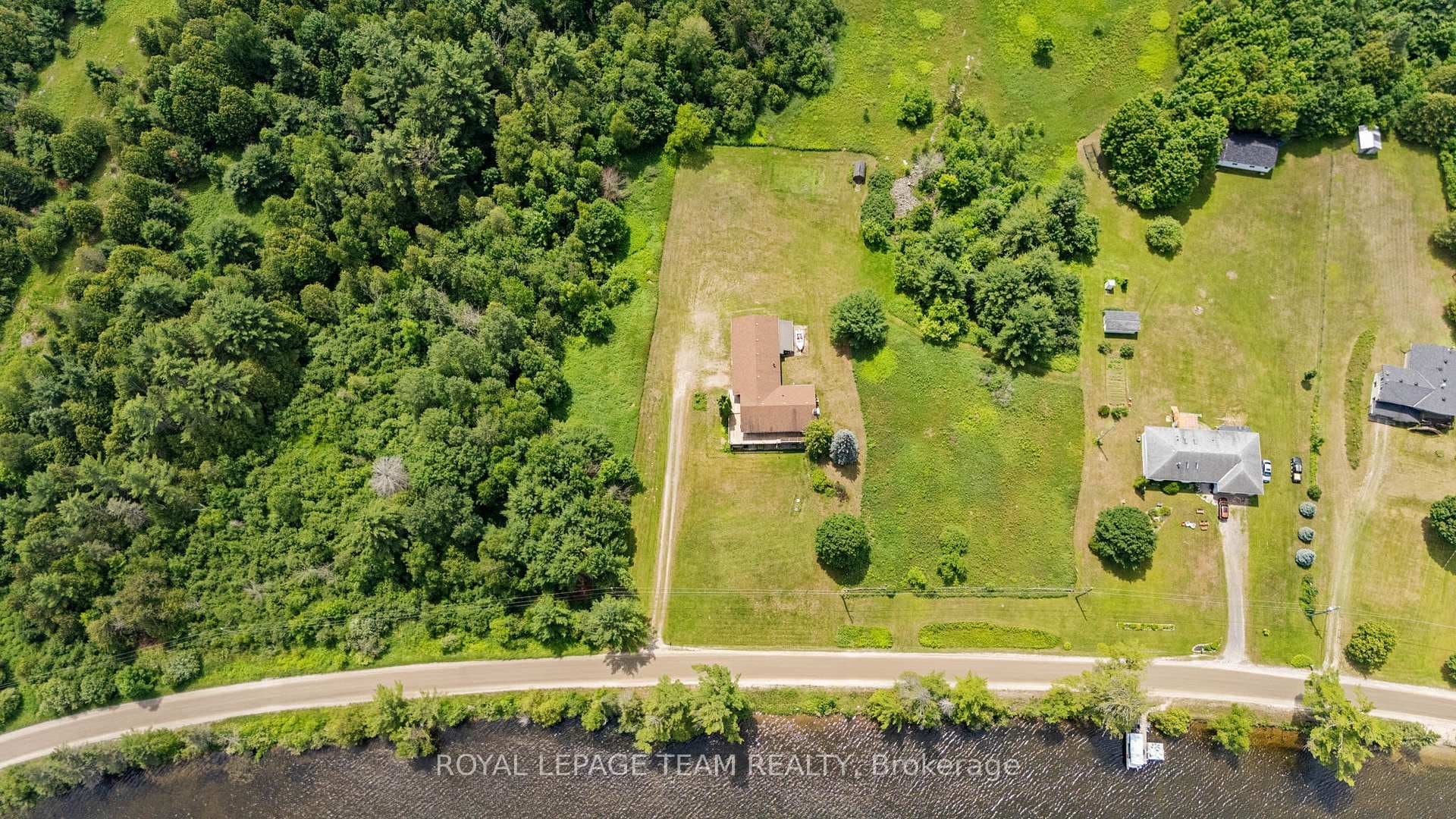 Cut grass is approx. property lines