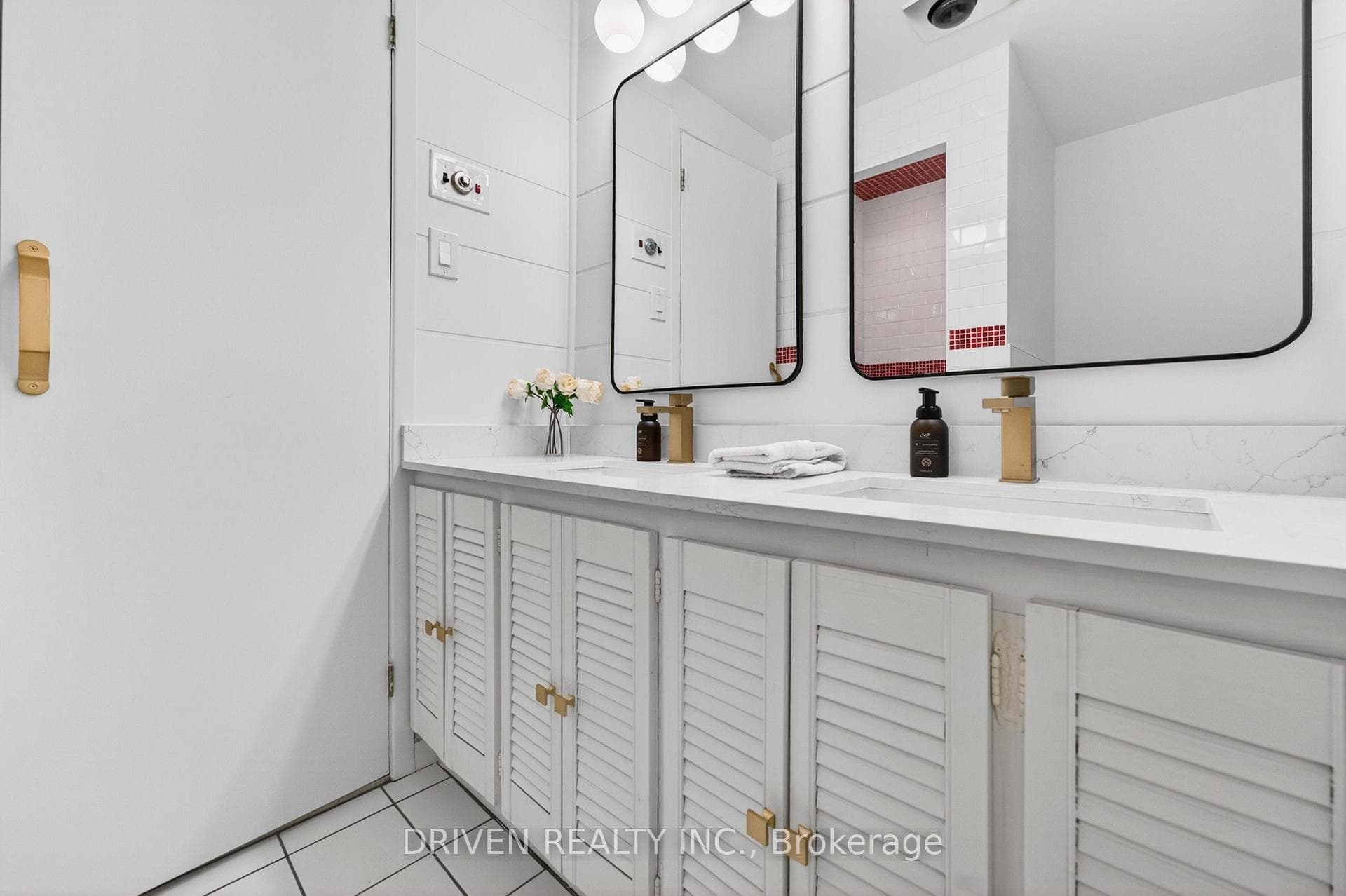 Renovated bath with double sink