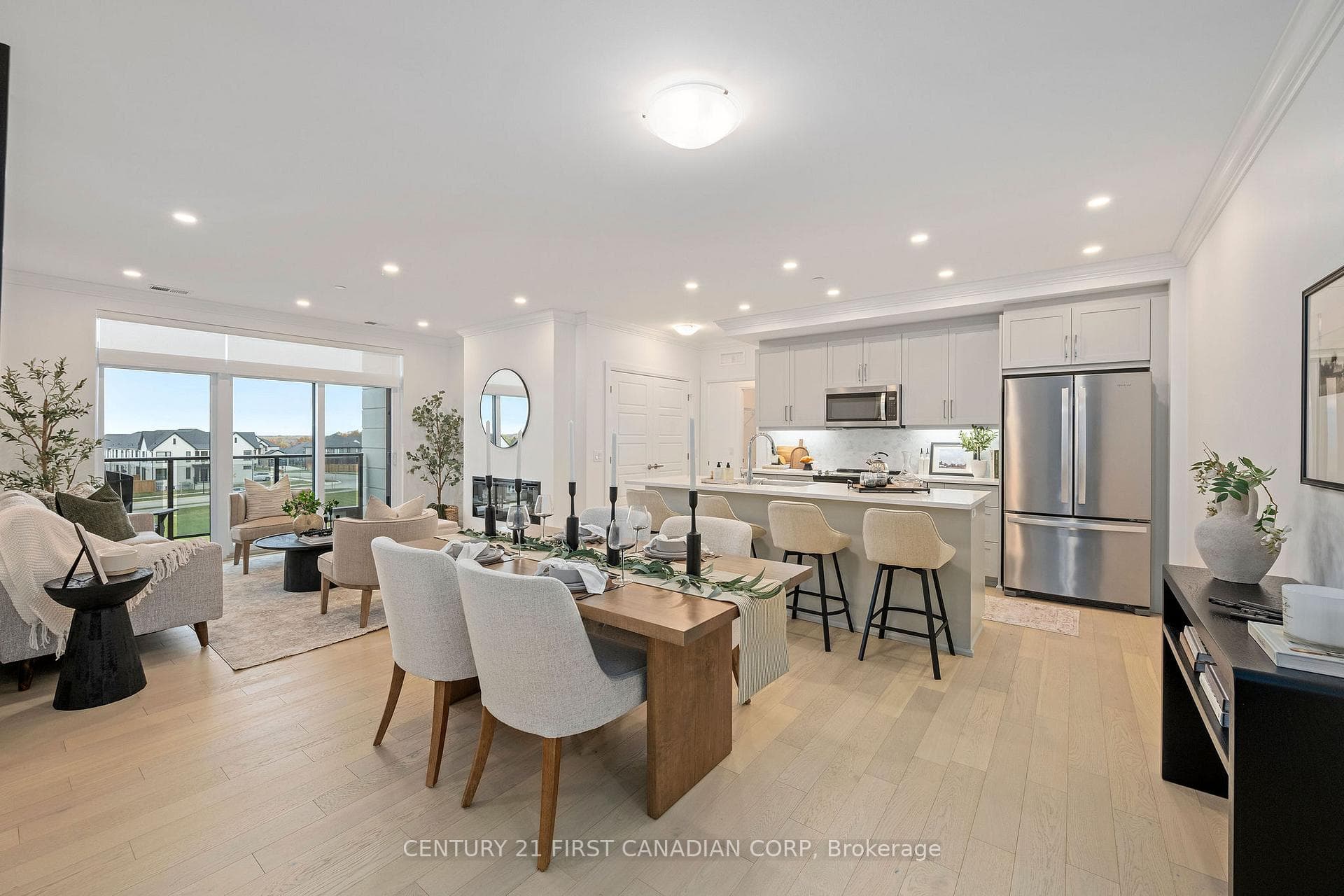Open Concept floorplan with park view