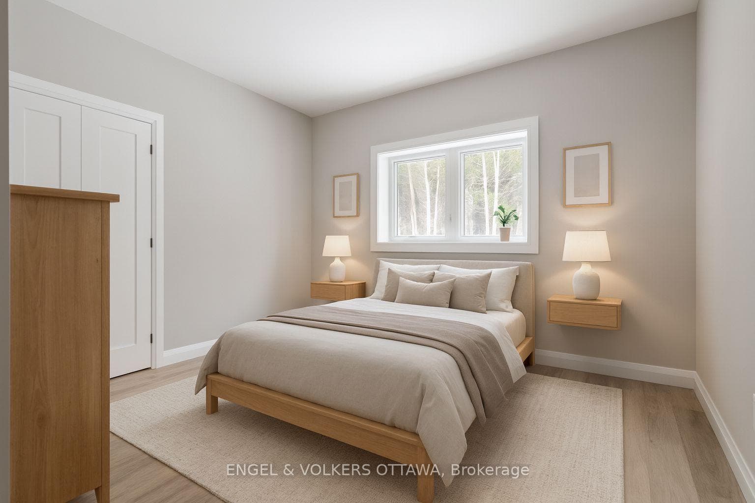 virtually staged bedroom