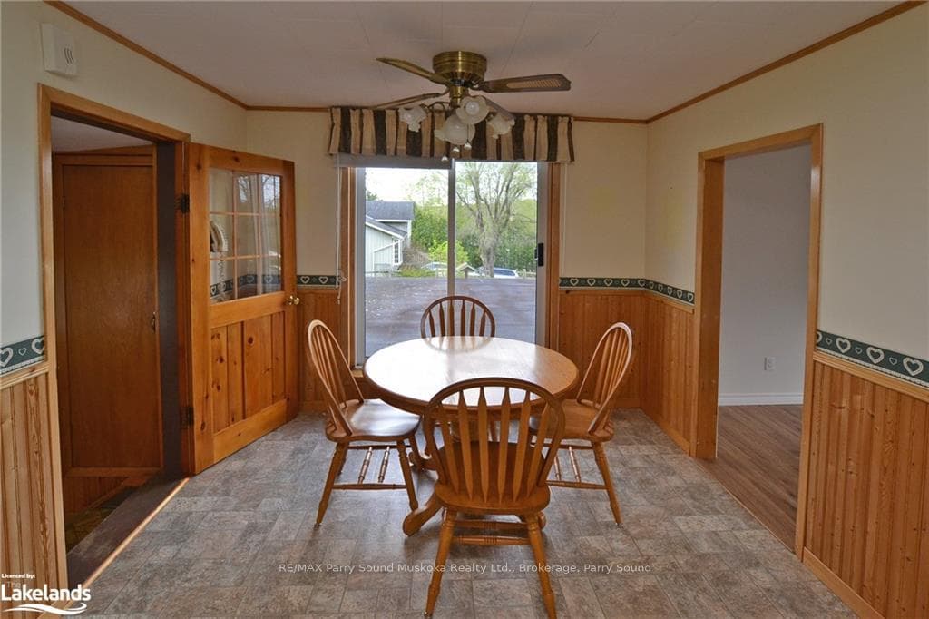 Dining Area with Walkout to Carport Roof