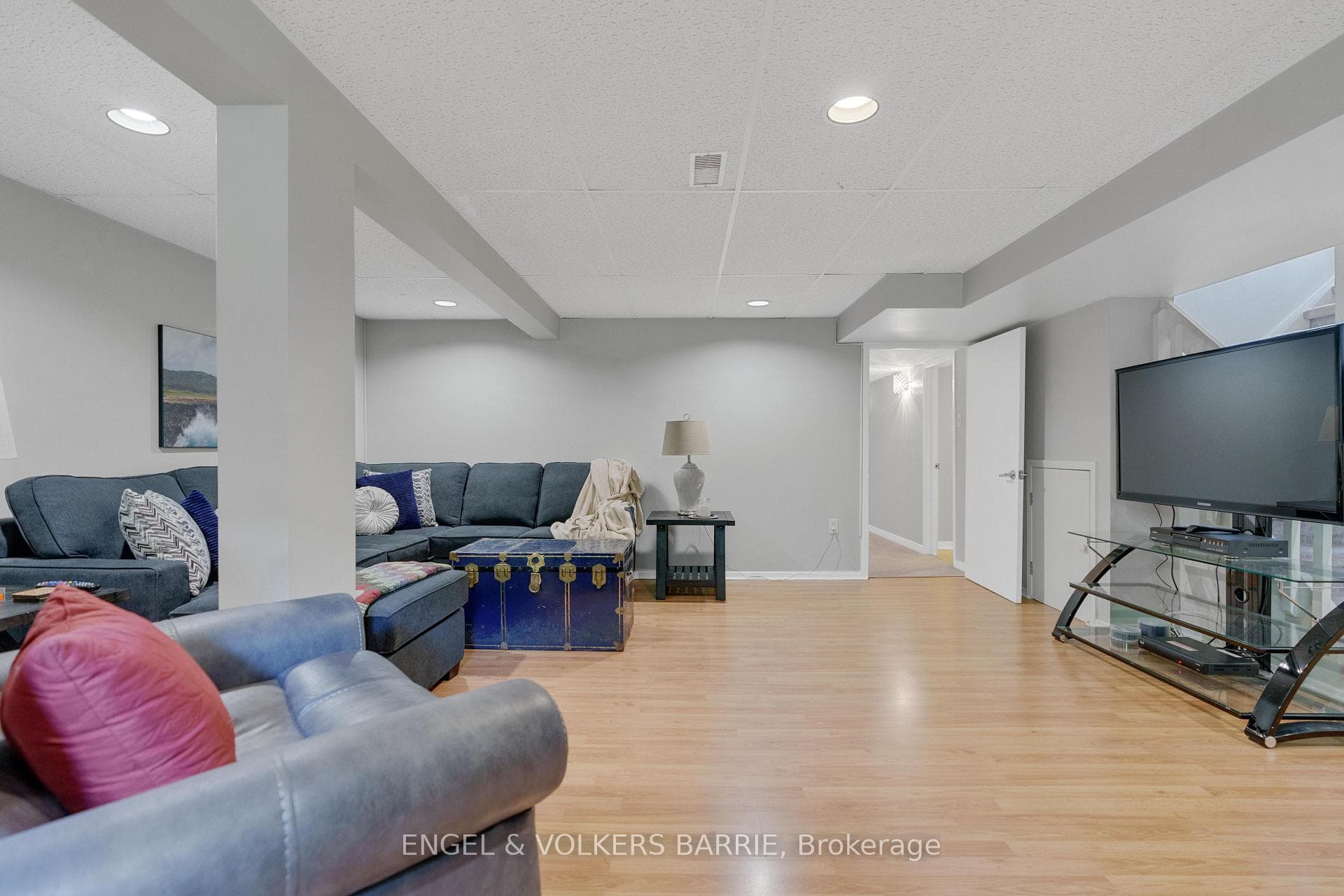 Rec Room and Hallway to Bedroom/ Separate Entrance