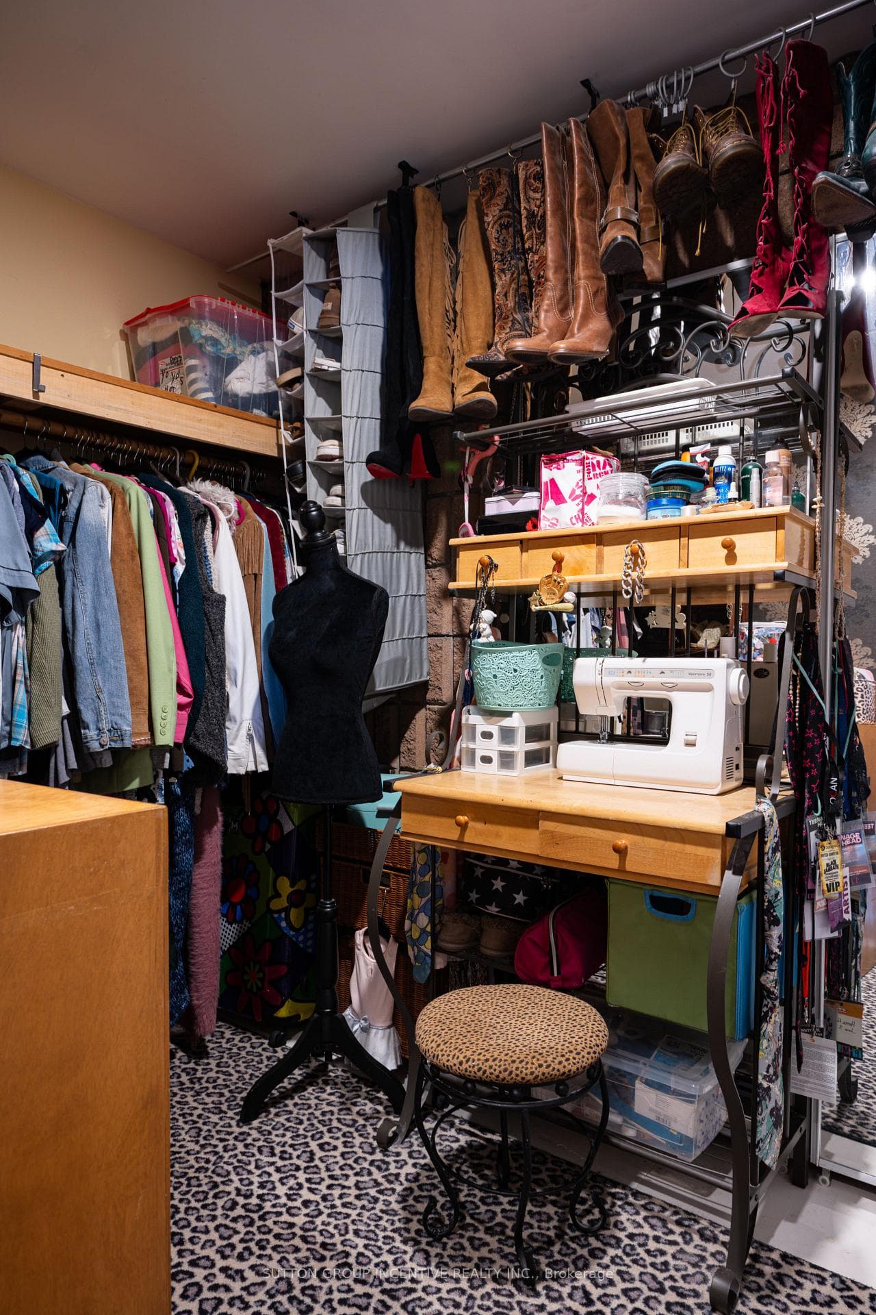 Primary walk -in closet with organizers