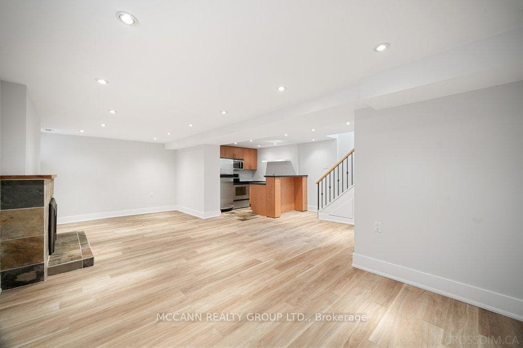 Lower level living room & dining room