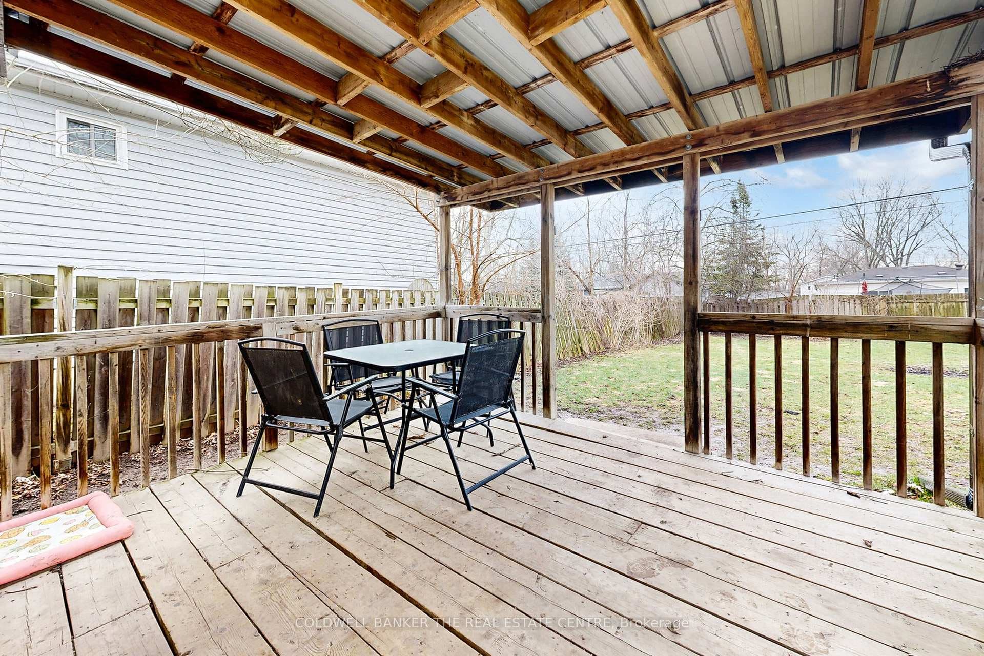 Walkout, covered porch from Dining Room