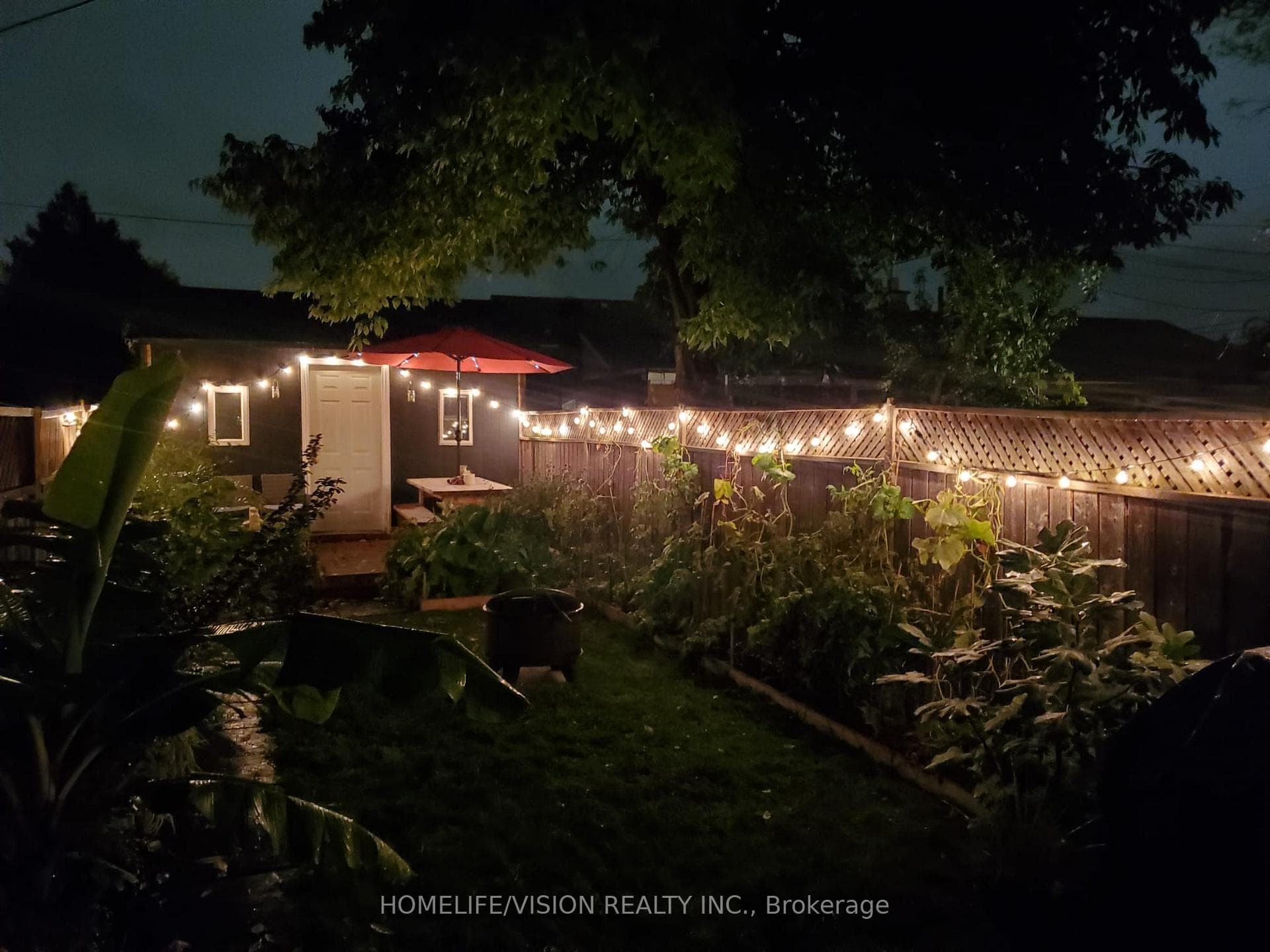 Backyard at Night